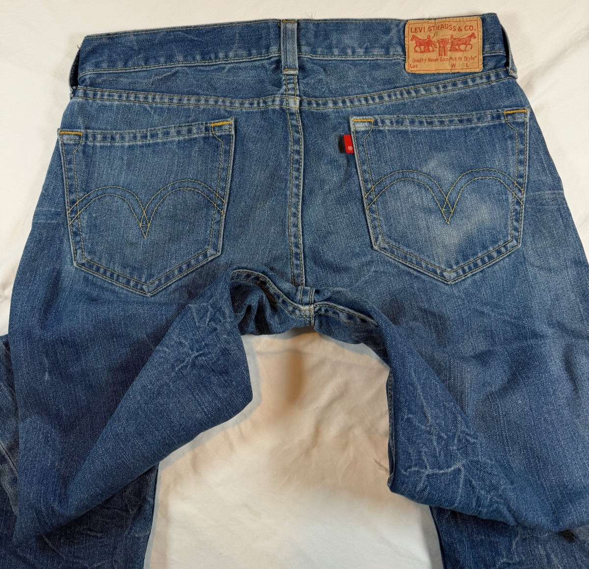 Type 1 One Real Loose Levis Mens 40×31 Blue Jeans RARE Y2K Wide Baggy Vintage