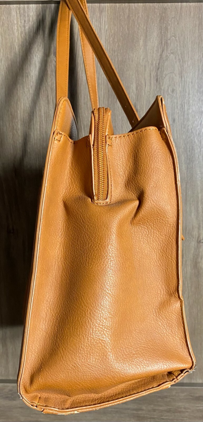 Ecosusi Brown Faux Leather Laptop Tote Bag Briefcase Purse Shoulder Bag Tassel