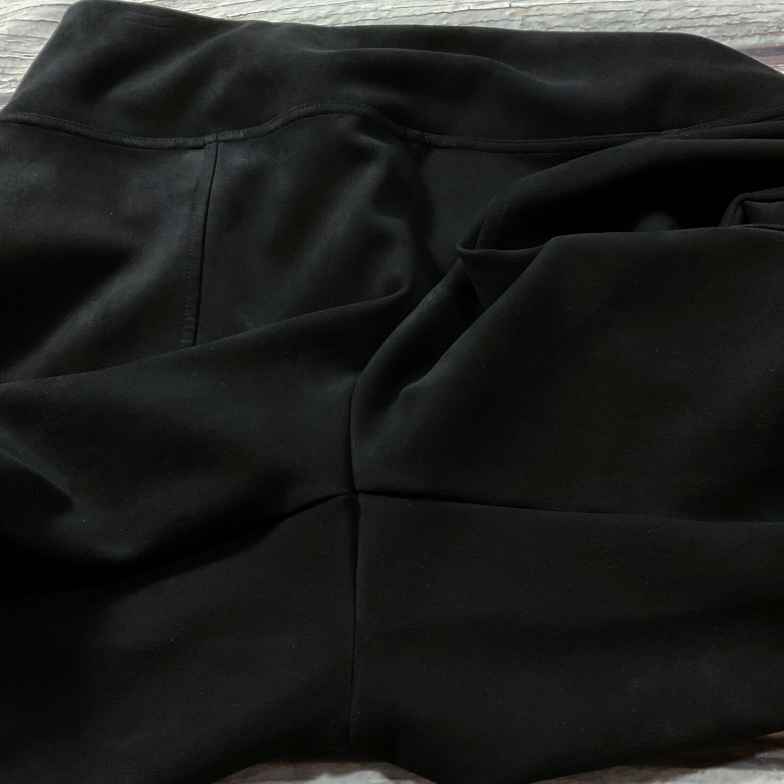 Andrew Marc Womens Pants size 2X Black Pull On Stretch Faux Suede Ankle x29″insm
