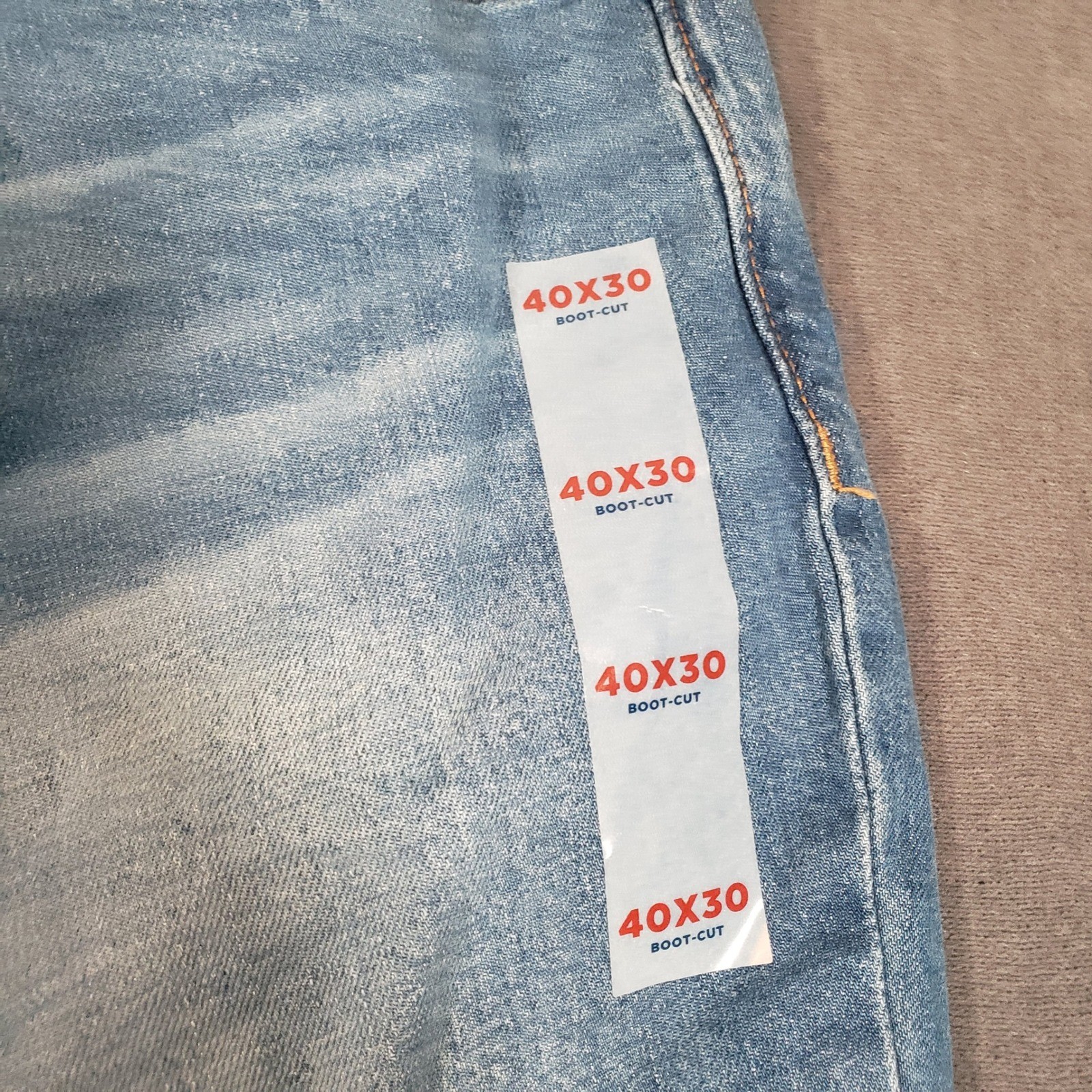 Old Navy Bootcut Jeans Mens 40×30 Light Wash Built-In Flex Denim
