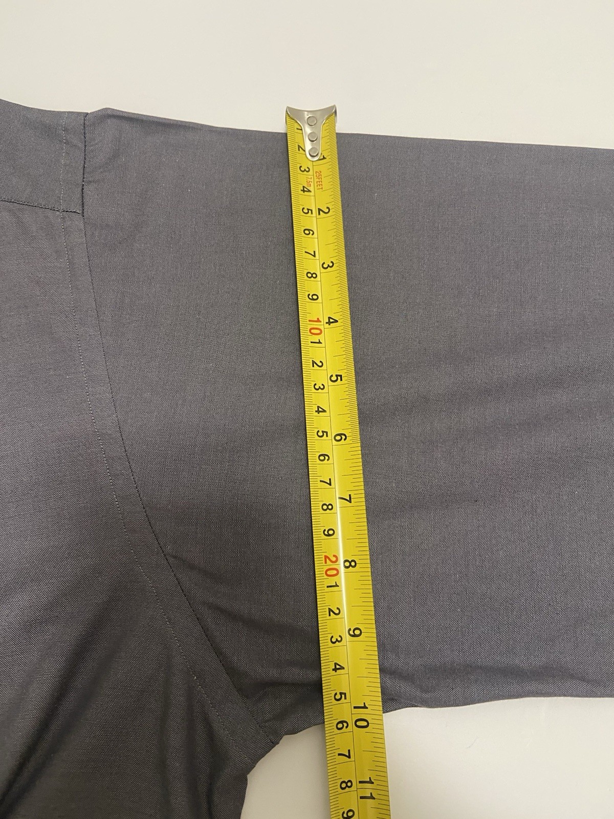 Tommy Hilfiger Classic Fit Gray Solid Cotton Pocket Dress Shirt 16 34/35