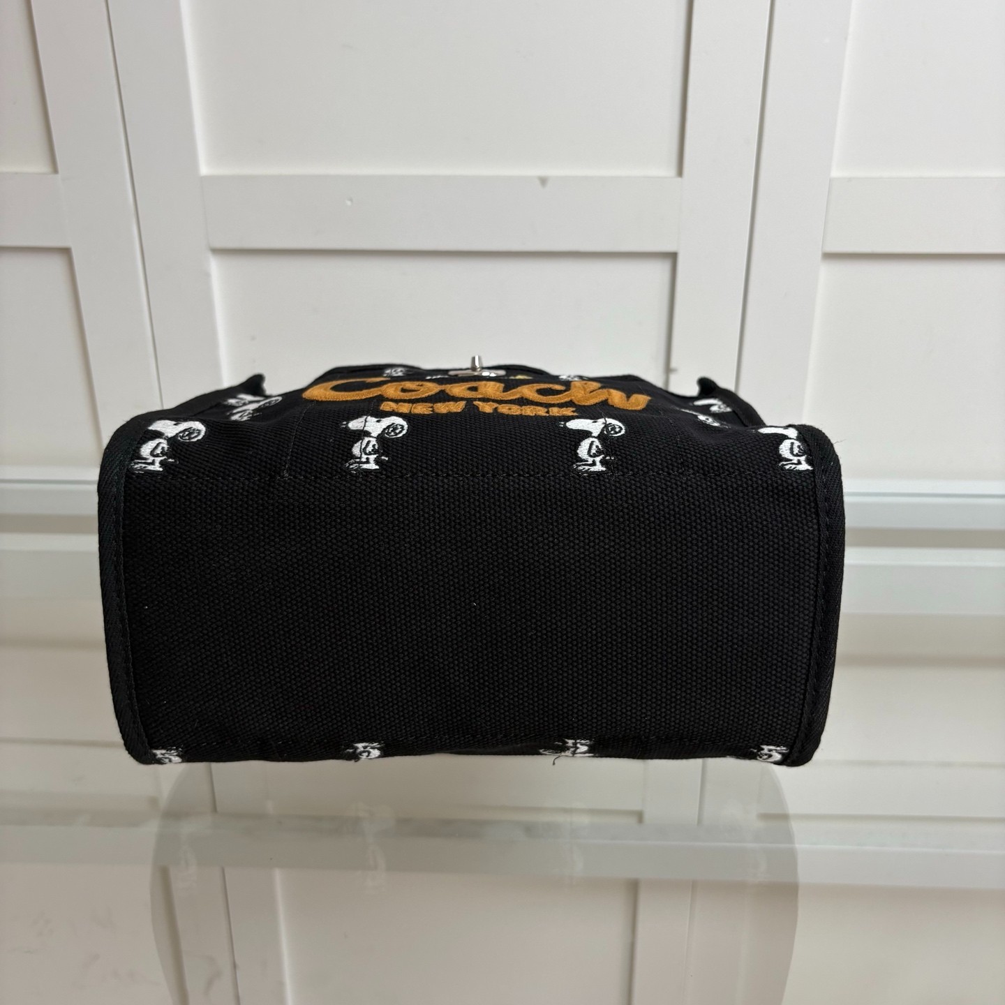 Coach CBF70 Peanuts Collaboration Cargo Tote Bag 26 Snoopy Canvas/Grosgrain