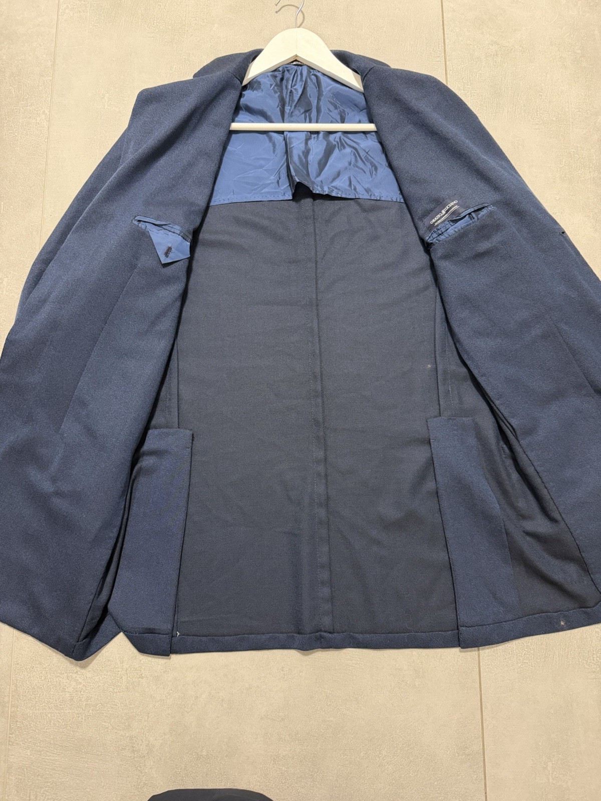 Orazio Luciano – Napoletana Custom Made Blazer Jacket Navy Blue Size 54 Italy