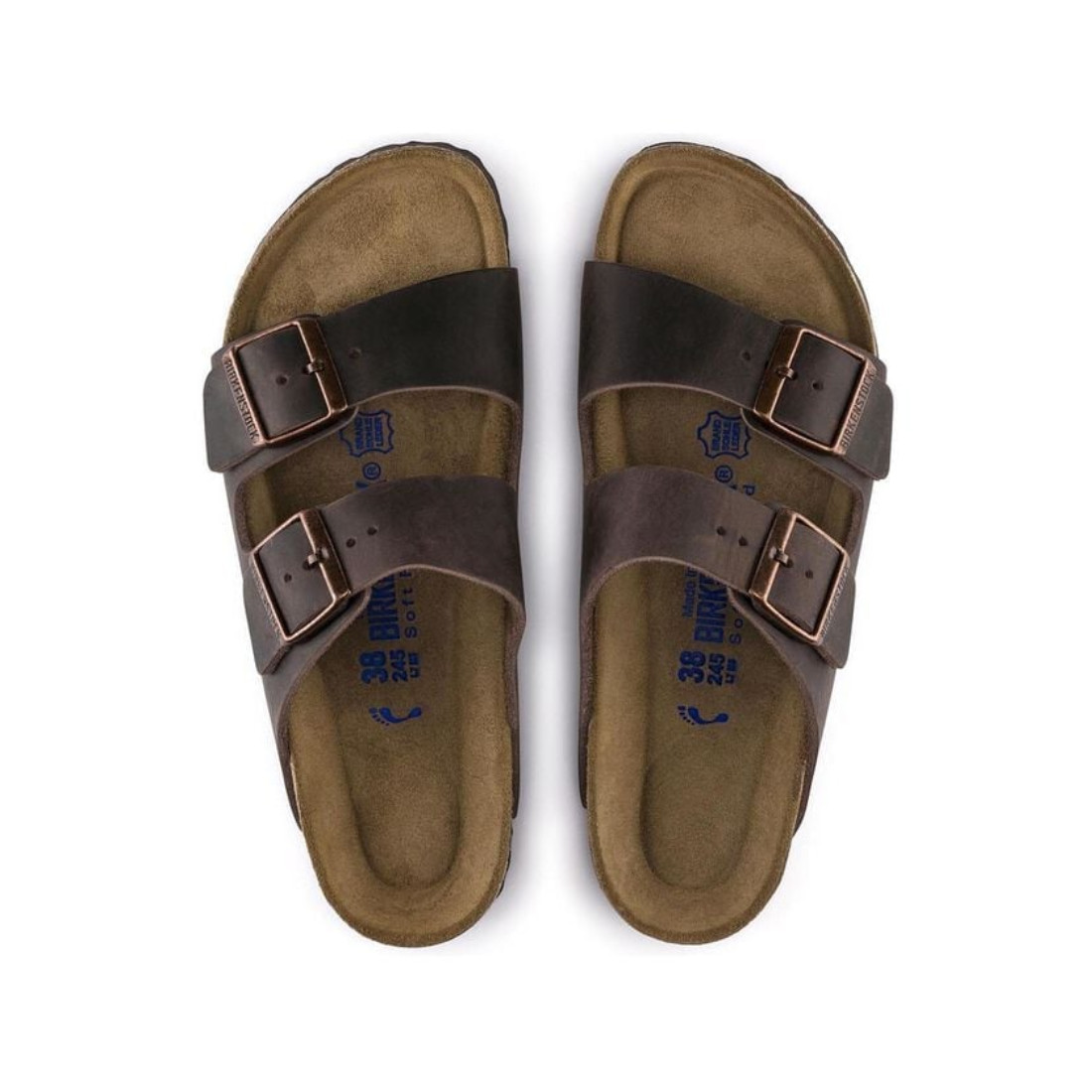 Birkenstock Unisex Leather Arizona Regular/Wide Width Sandals – Habana, Sizes