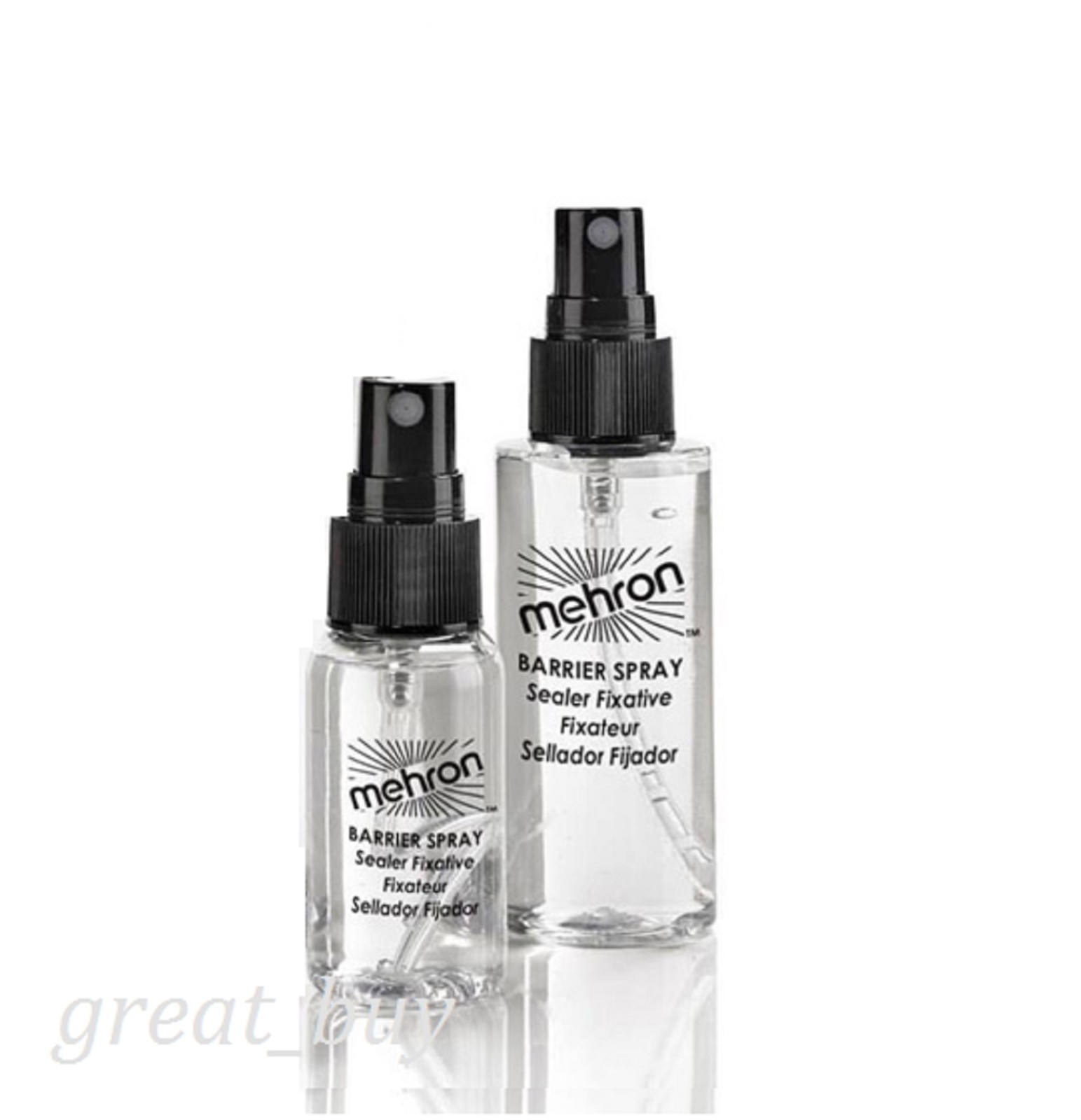 MEHRON MAKEUP_BARRIER SPRAY 1 OZ / 2 OZ_COSTUME FIXING SETTING & SEALER PICK 1