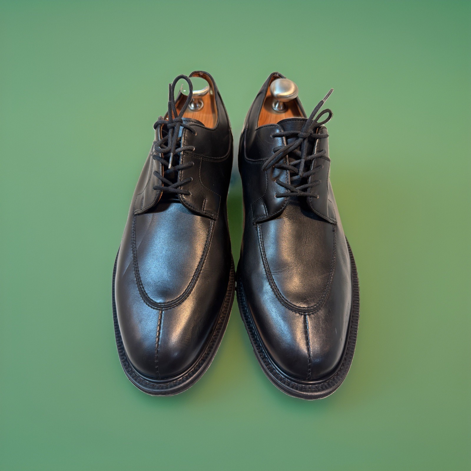BOWEN Split Toe derby Black Leather shoes US Size 12 By Alfred Sargent England