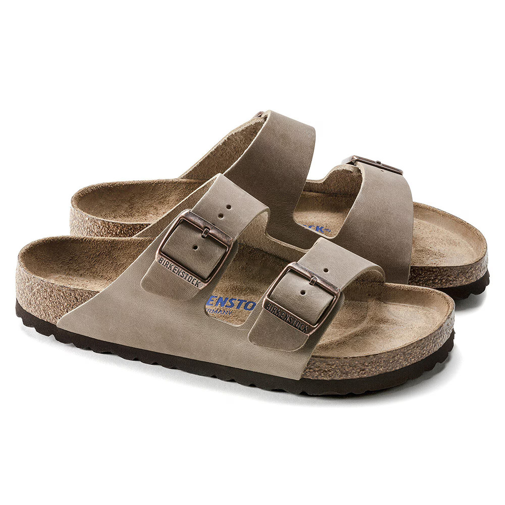 NWB Birkenstock Arizona Oiled Leather Tobacco Brown Sandals Soft Footbed Shoes