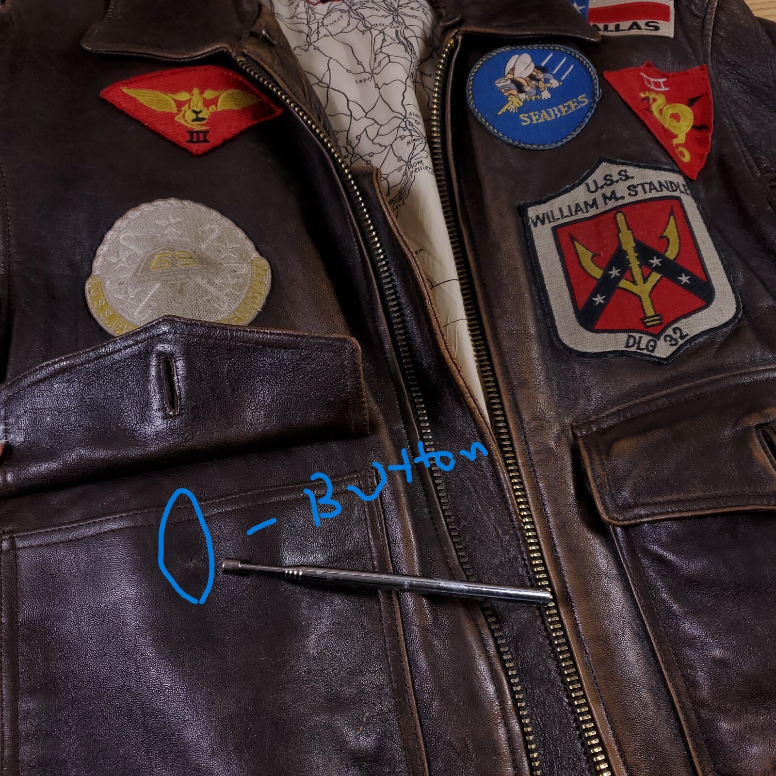 VTG AVIREX Type G-1 Leather Flight Bomber Jacket Size S or M