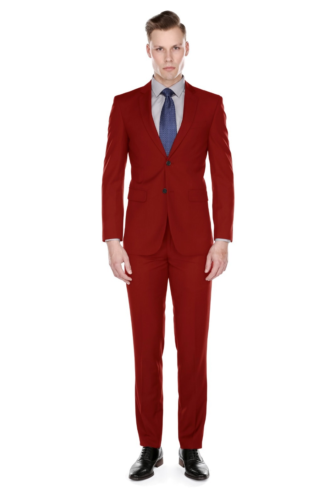 Braveman Men’s Formal Two Piece 2-Piece Slim Fit Cut Suit Set