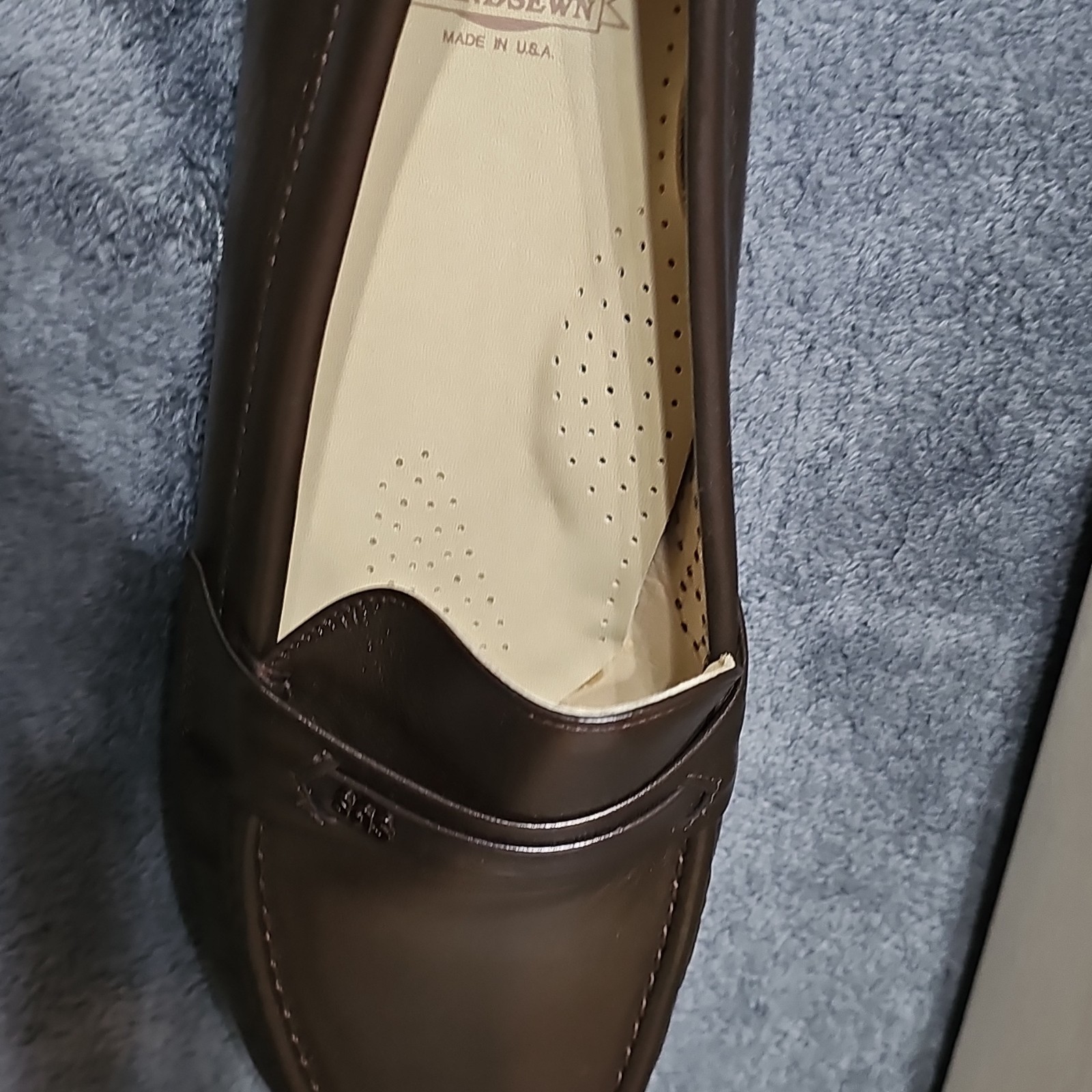 SAS Handsewn Brown Leather Slip-On Loafers Comfort Shoes Unisex Adults 10 M