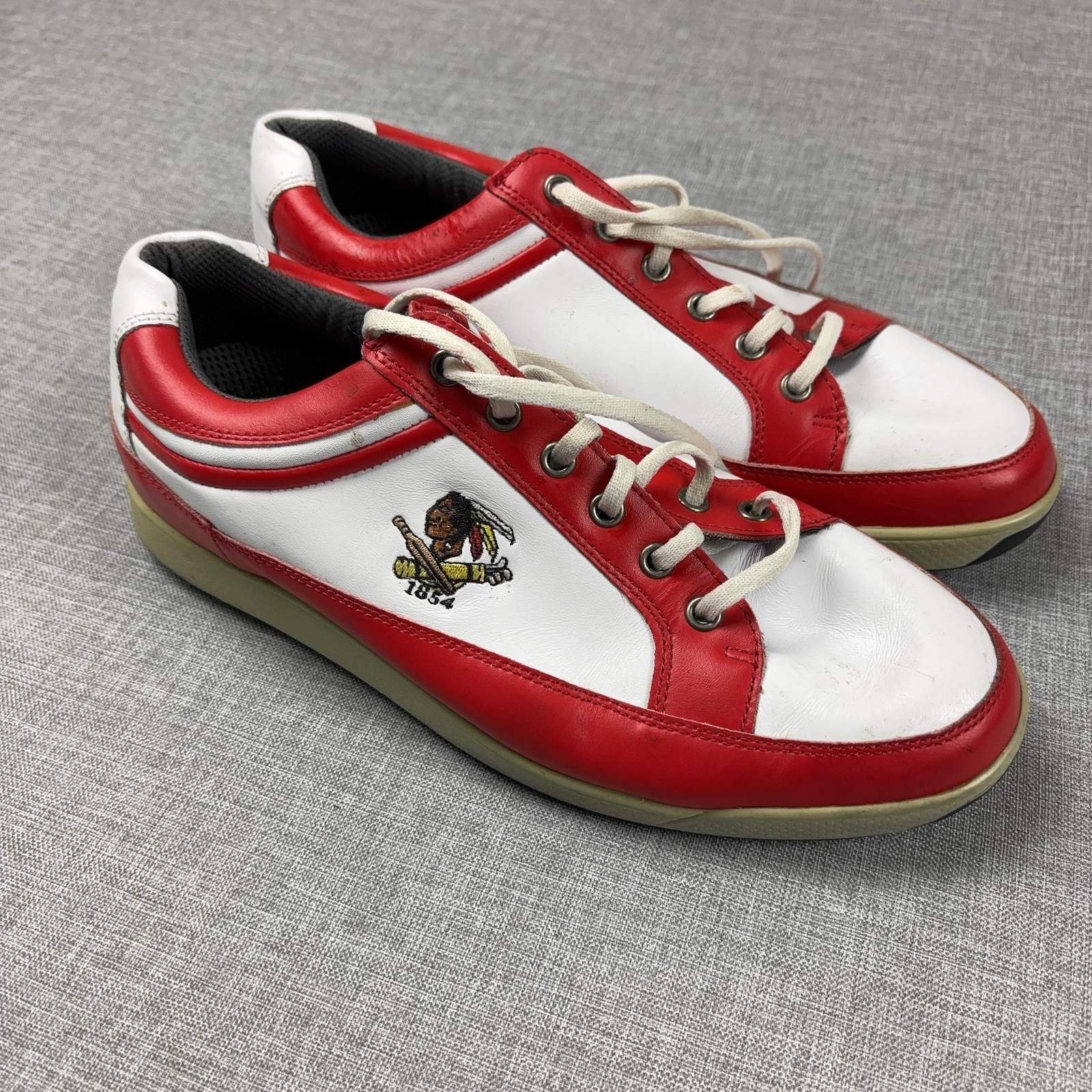 FootJoy Shoes Mens Size 9.5 W White Contour Leather Philadelphia Criquet Club