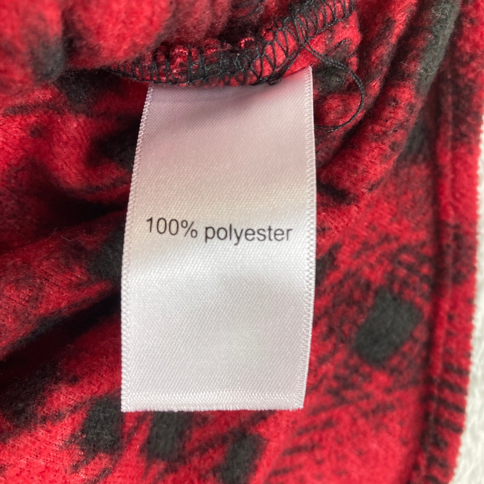 Maurice’s Red Black Buffalo Plaid Fleece Shirt Jacket Shacket Button Down Medium