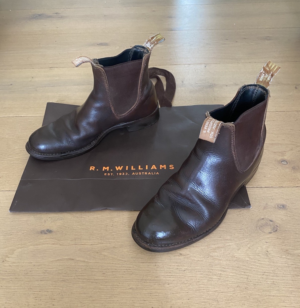 RM Williams Men’s Craftsman Boots In Brown AU 7.5 G Regular Width-Euro 41.5