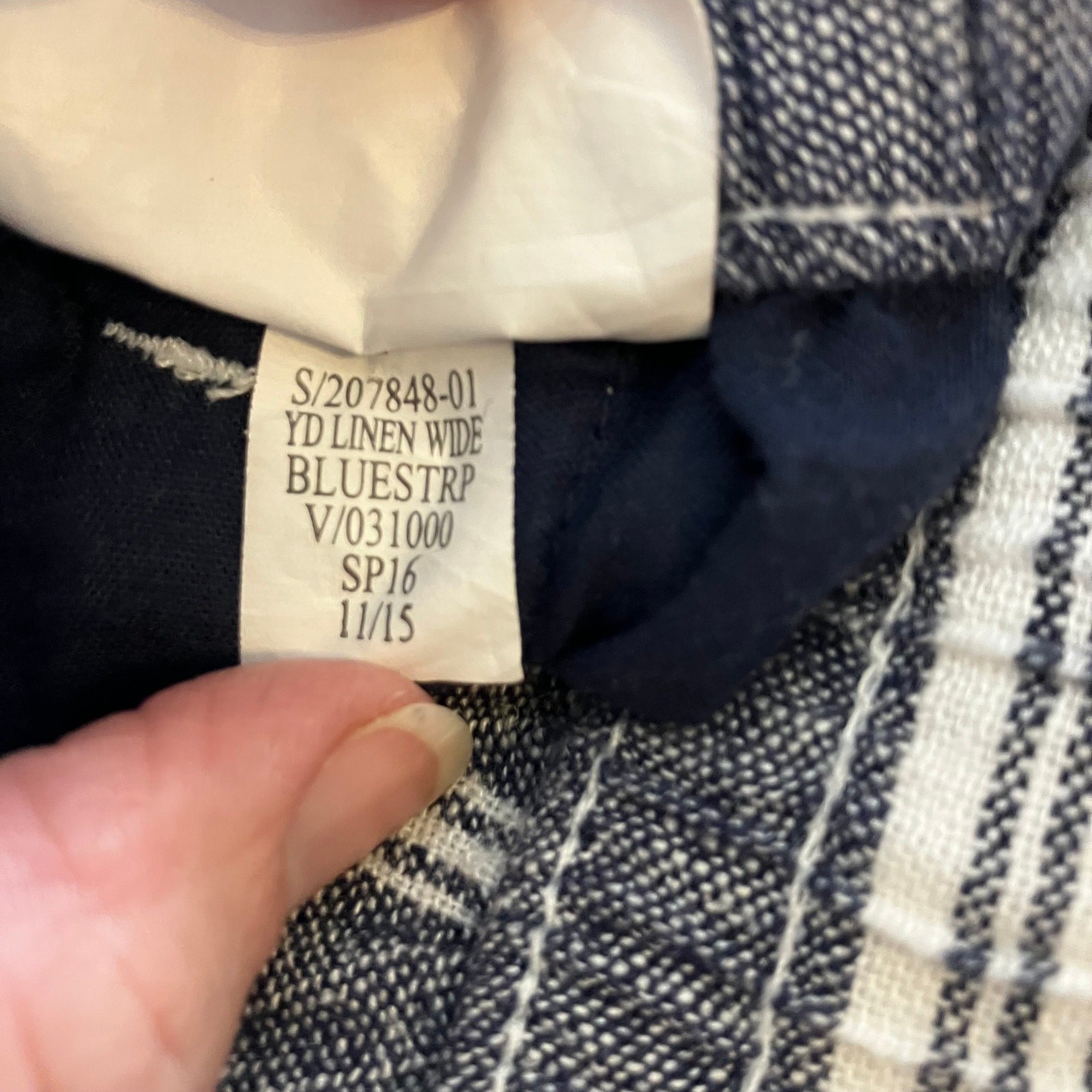 Old Navy Pants Womens Blue Stripe SZ XL Linen Blend Elastic & Tie Waist, Beachy