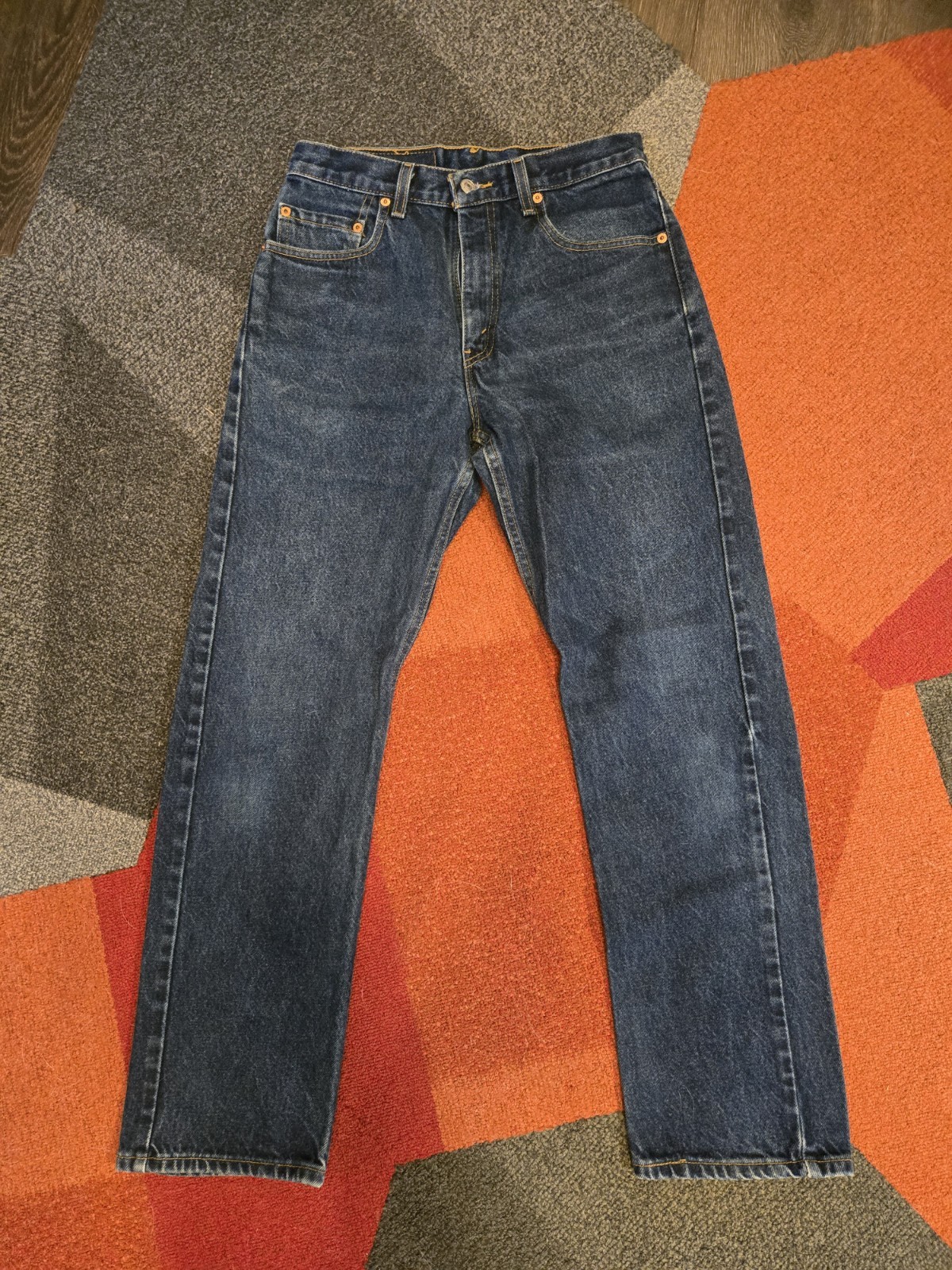Vintage Levis 505 Jeans Men’s Size 30×30 Classic Indigo Blue Raw Denim 90s VTG