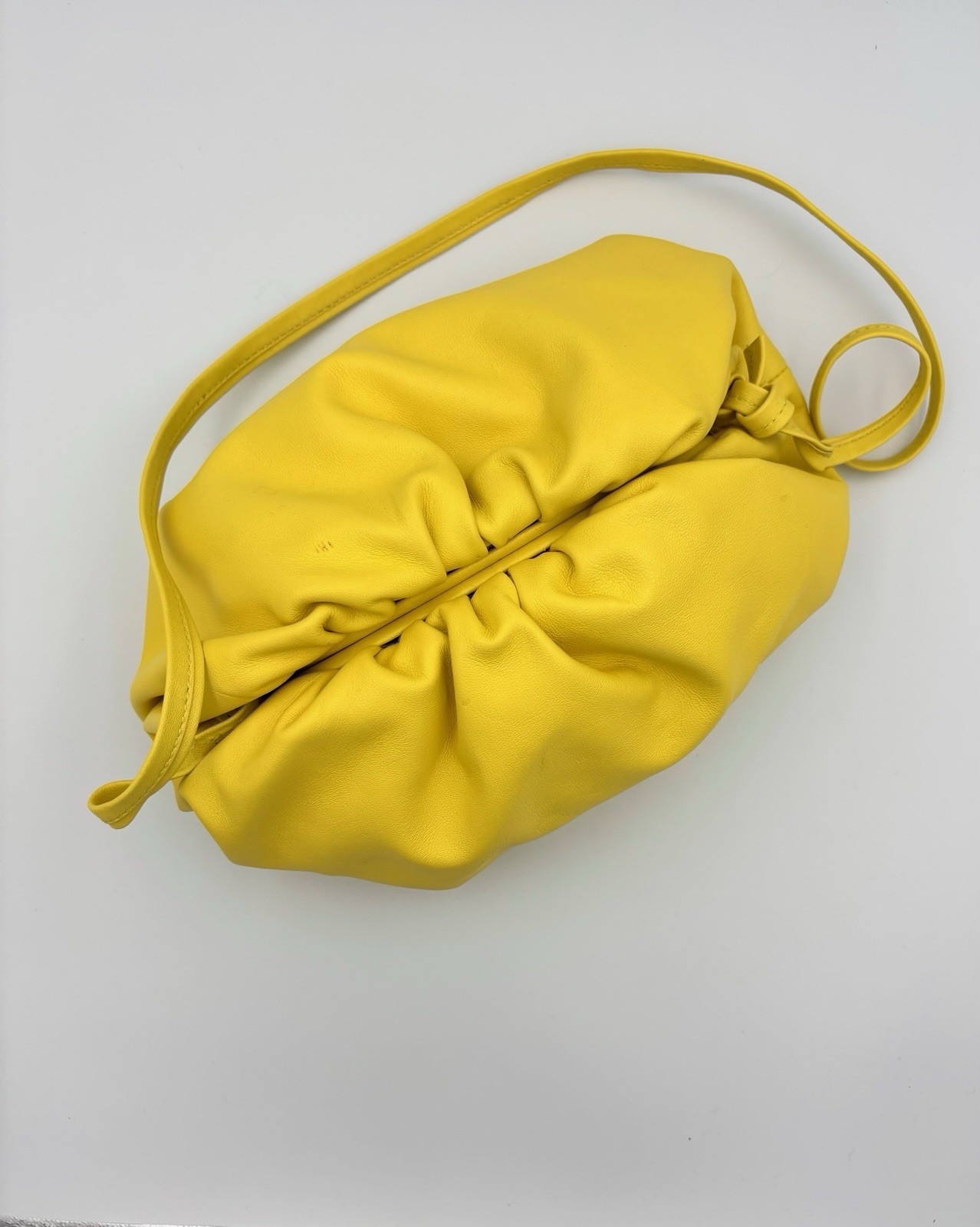 Handmade clutch bag (Bottega Veneta Pouch style) with shoulder strap