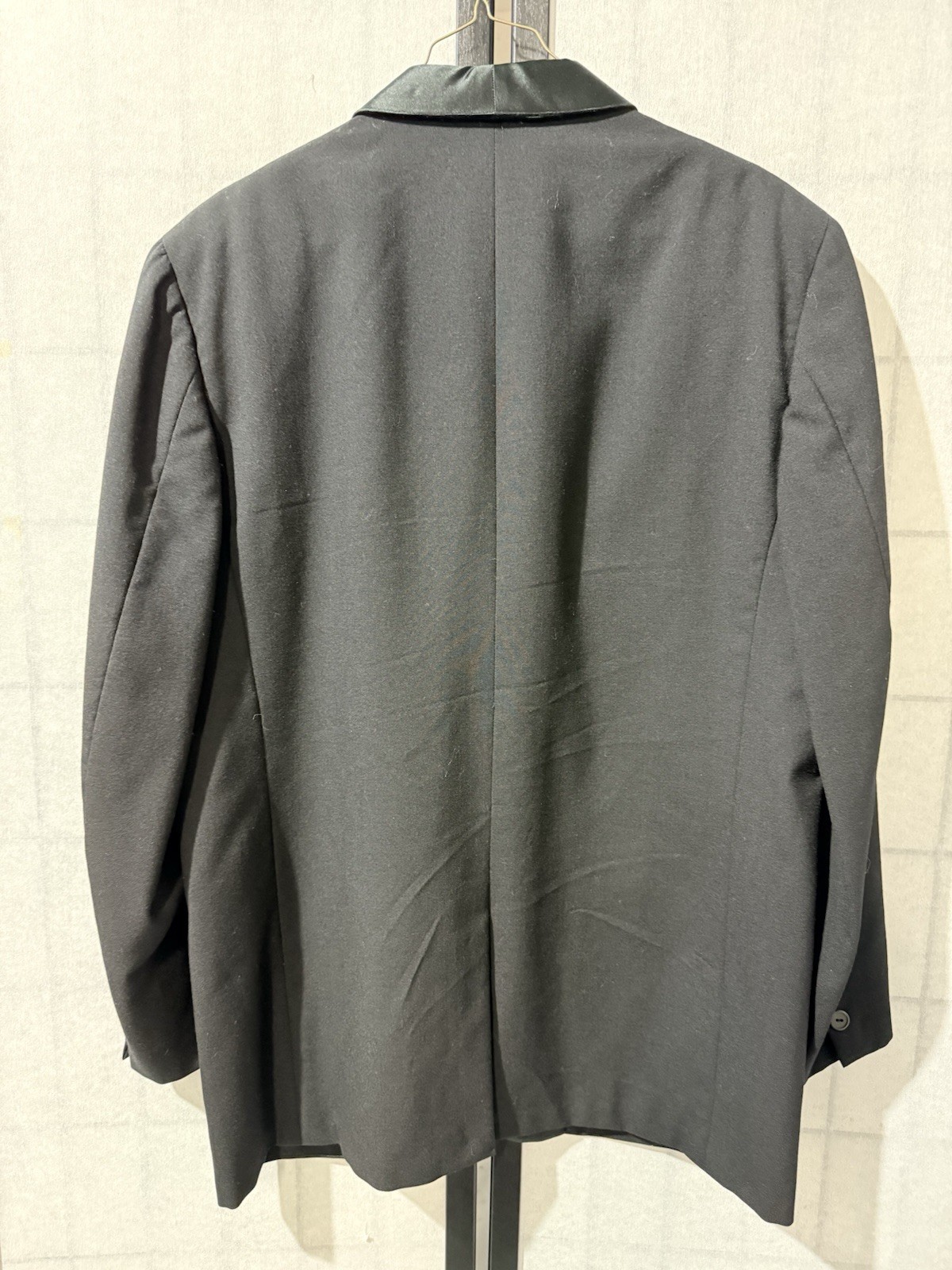 Lord West Black One Button Tuxedo Jacket Satin Shawl Lapel size 40S shoulder