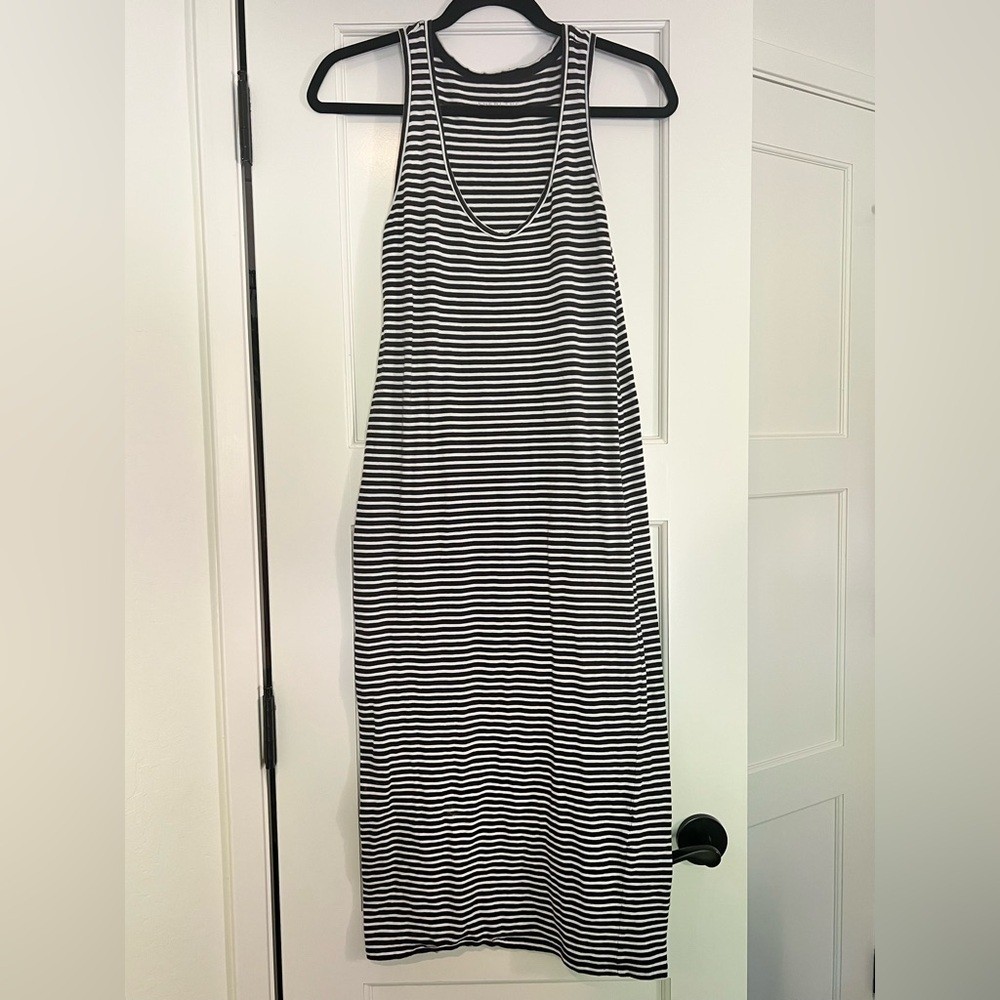 Everlane Black and White Sleeveless Maxi Dress