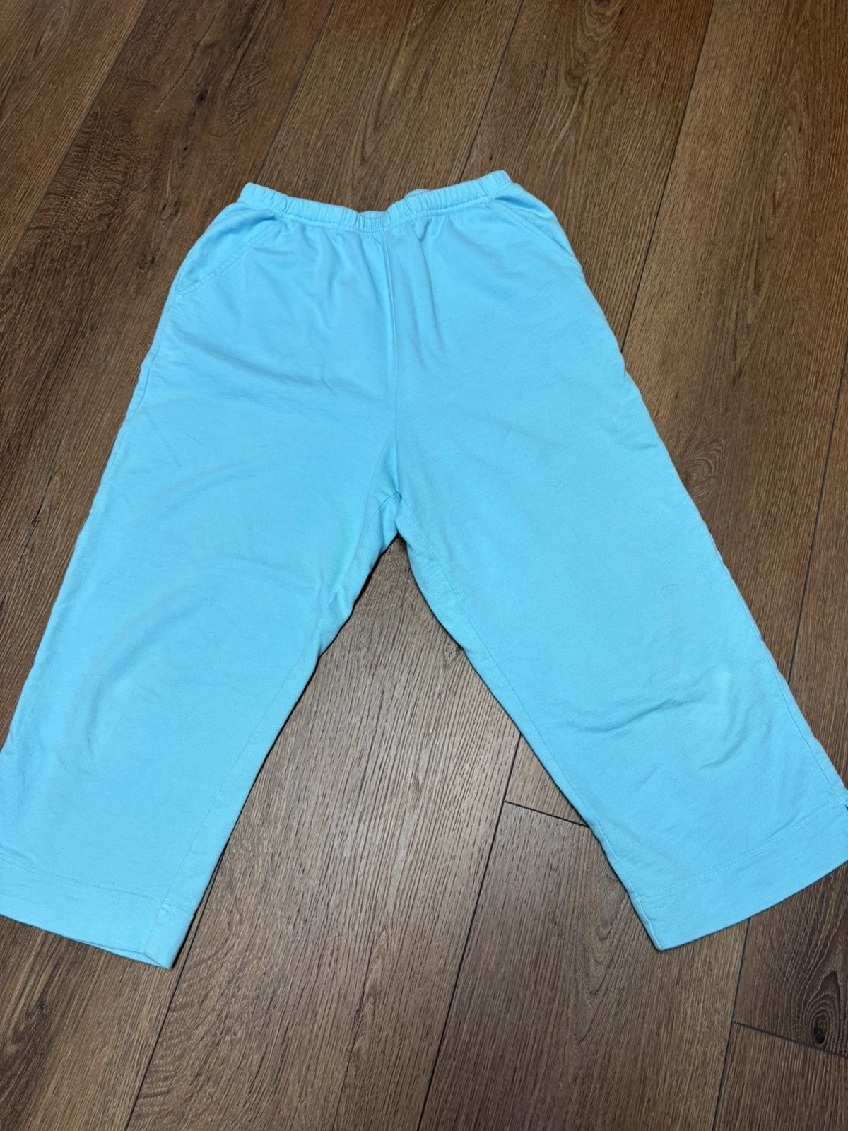 Fresh Produce Women ‘s Blue Cotton Pull On Pants Elastic Waist Sz Small
