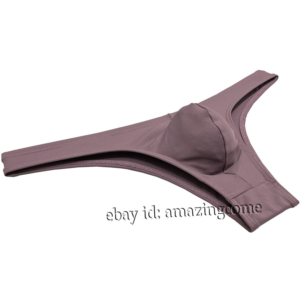 Men Cheeky Briefs Underwear Skin Feel Bikini Briefs Low-rise 1/2 Hip Booty Pants