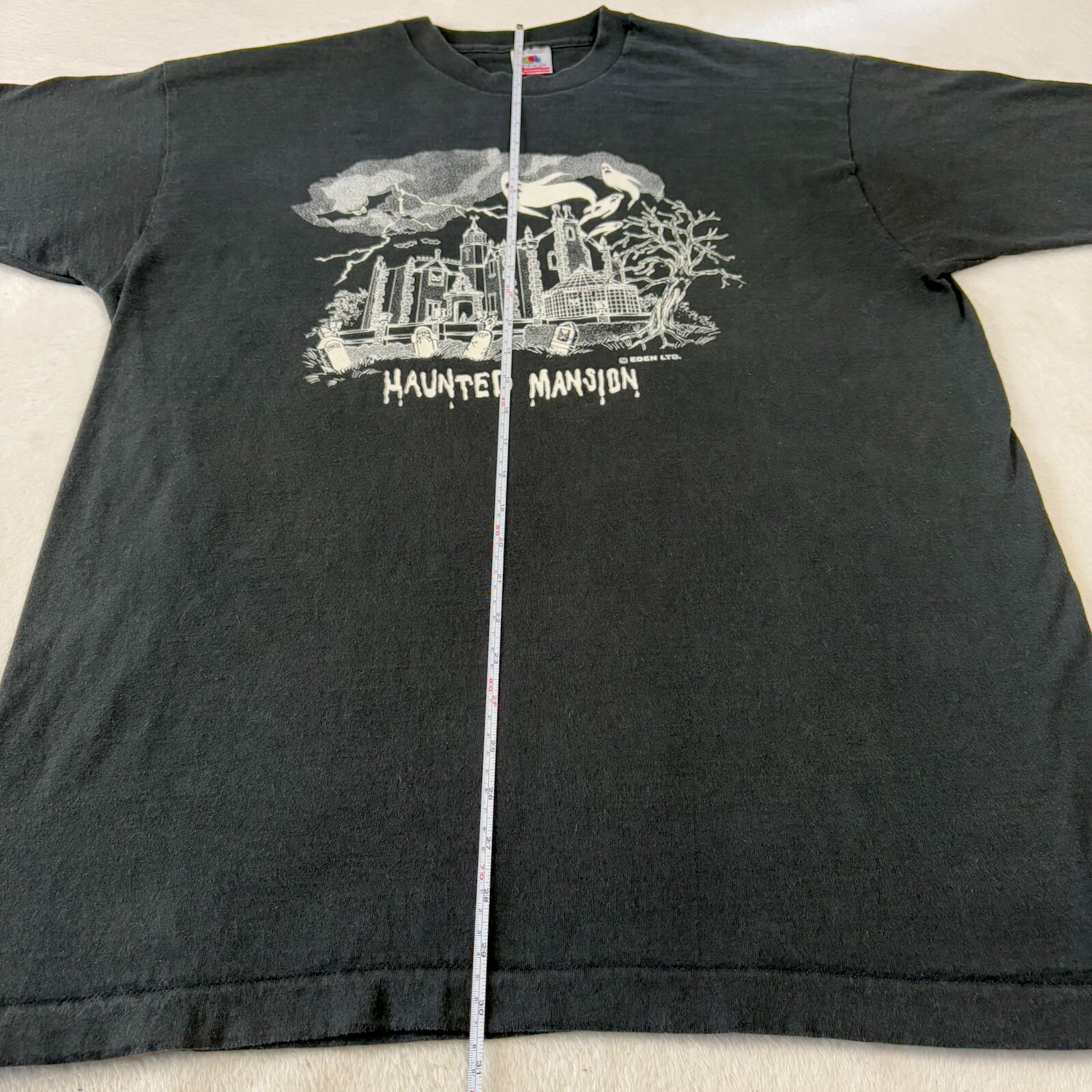 RARE! Vtg 1990s Disney’s Magic Kingdom Haunted Mansion Ghost Bat Eden T-Shirt XL