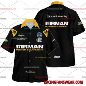 Patrick Emerling Nascar Racing 2026 Uniform Apparel Clothes Hawaiian Polo Shirts
