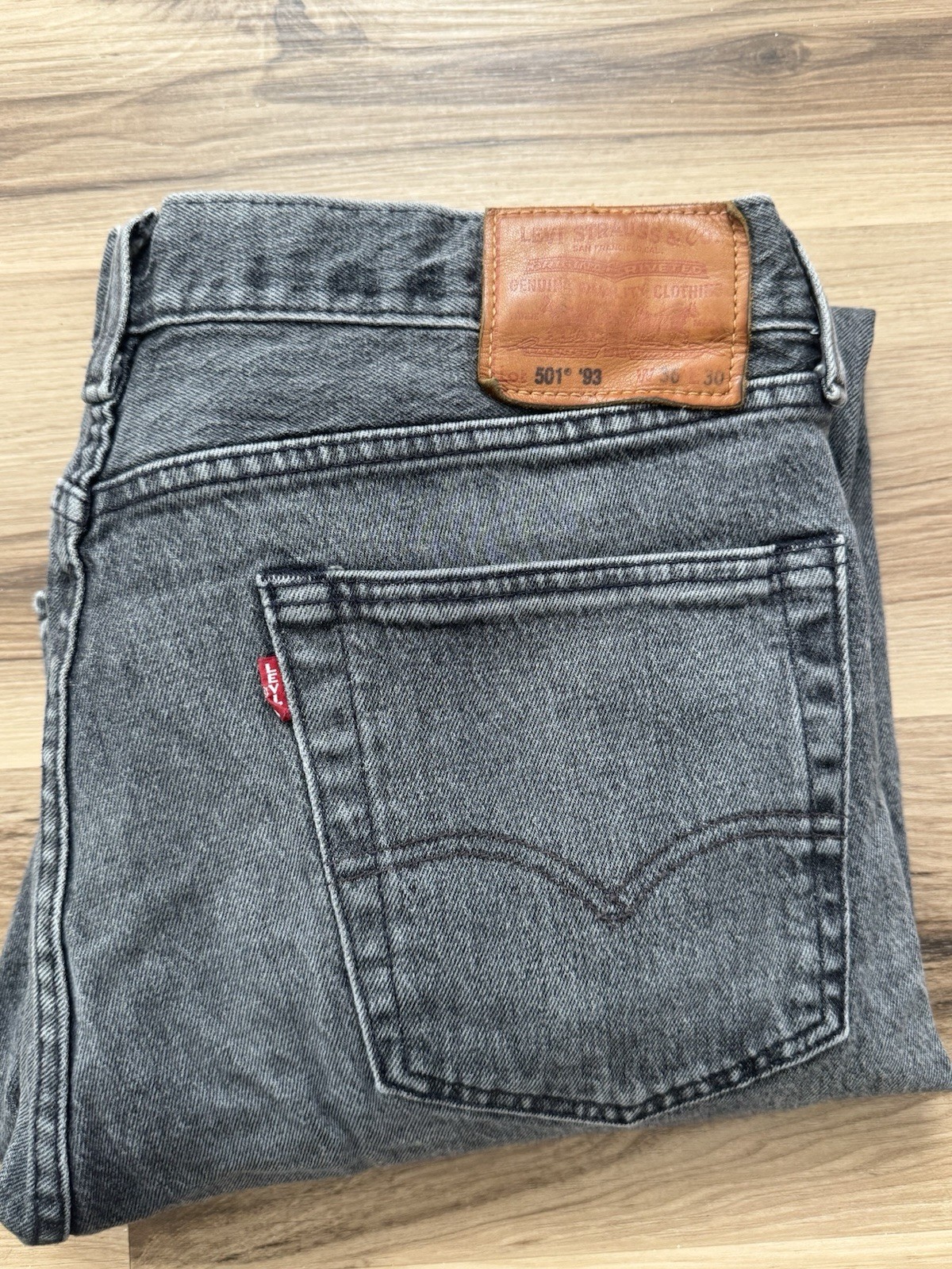 Levis Levi’s Premium Denim 501 ‘93 Straight Fit Jeans Sz W36 X L30 Black