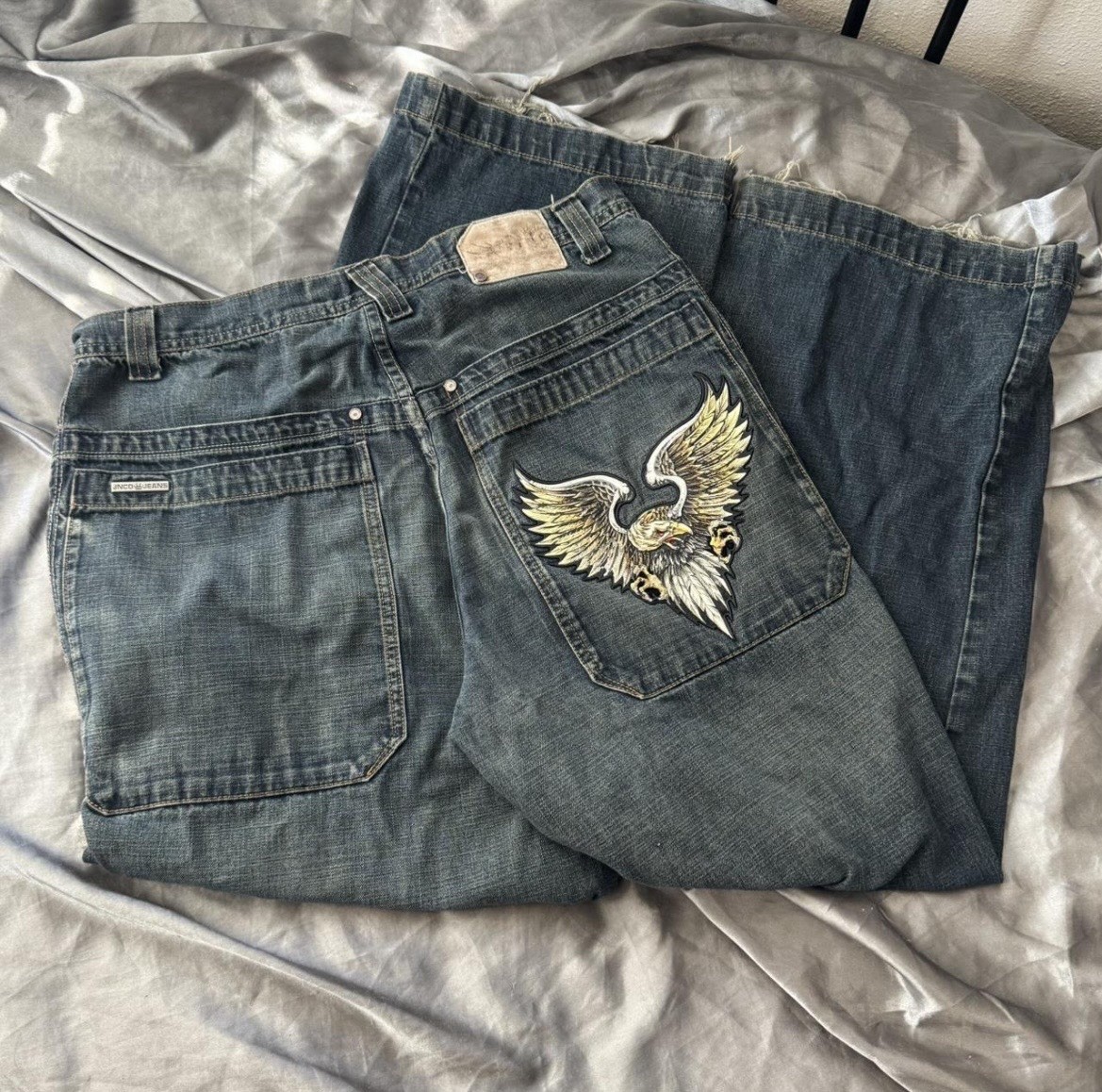 Vintage JNCO Jean Eagle Patch 34×32