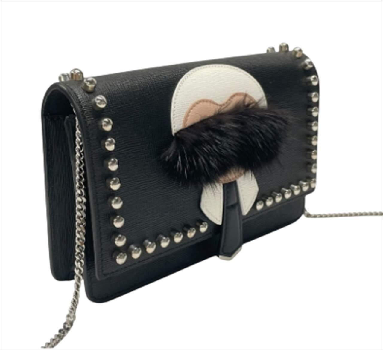 Fendi Shoulder Bag Chain Wallet Karl Lagerfeld 8M0346 Size: W:7.5×H:5.1 in.