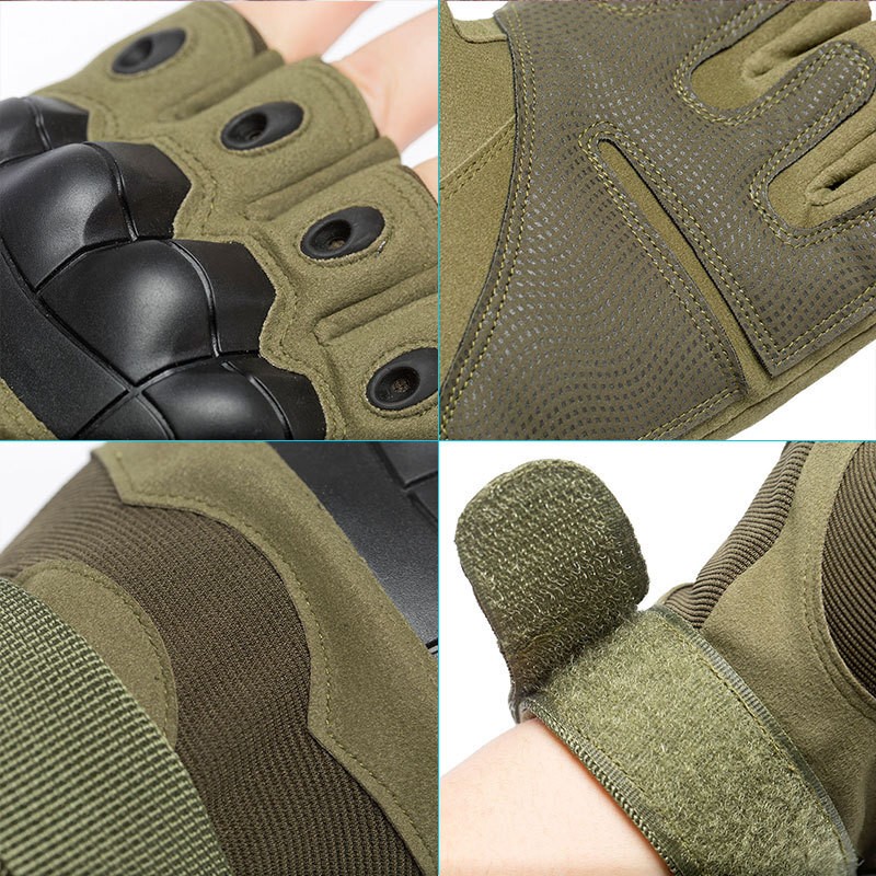 Fingerless Tactical Half-Finger Gloves for Motorcycle Driving Cycling Outdoor
