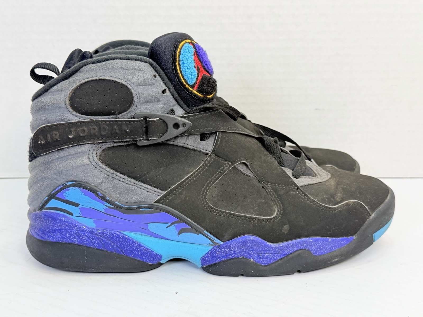 Nike Air Jordan 8 Retro Aqua 2015 Black Concord Blue US 9.5 305381-025