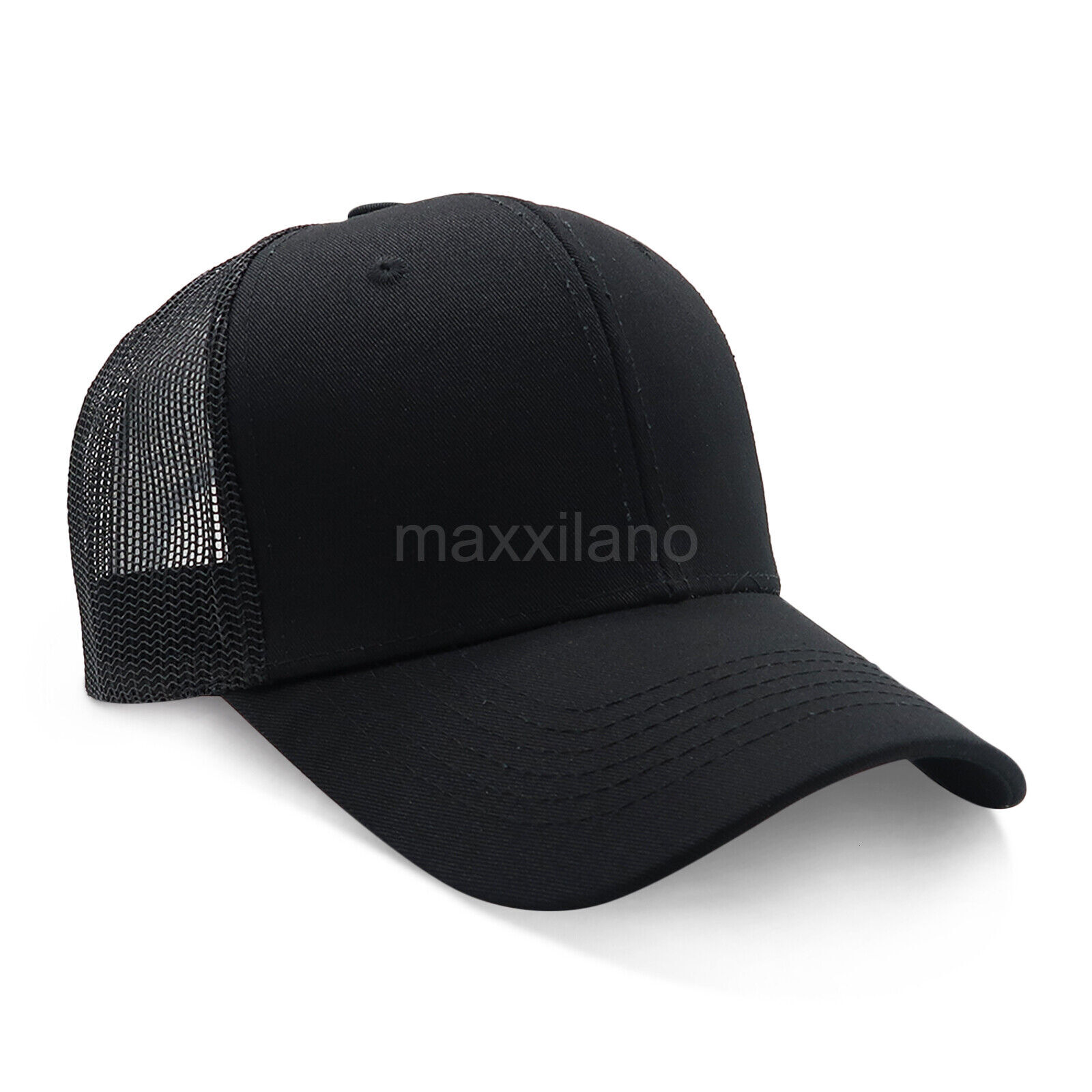 Men’s Cotton Trucker Hat – Polo Style Mesh Baseball Cap Snapback Hats Women’s