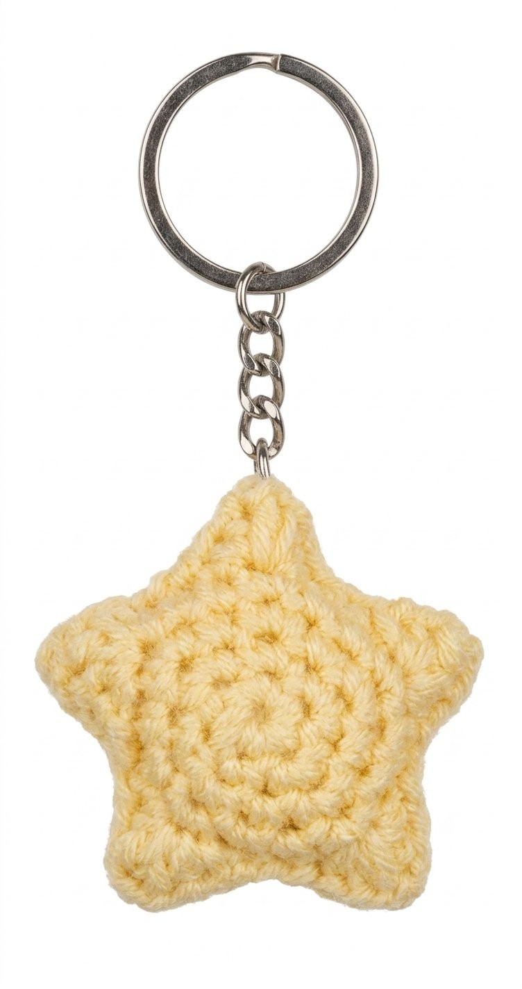 Custom Crochet Keyring – Small Gift Idea – Choose Your Color & Shape