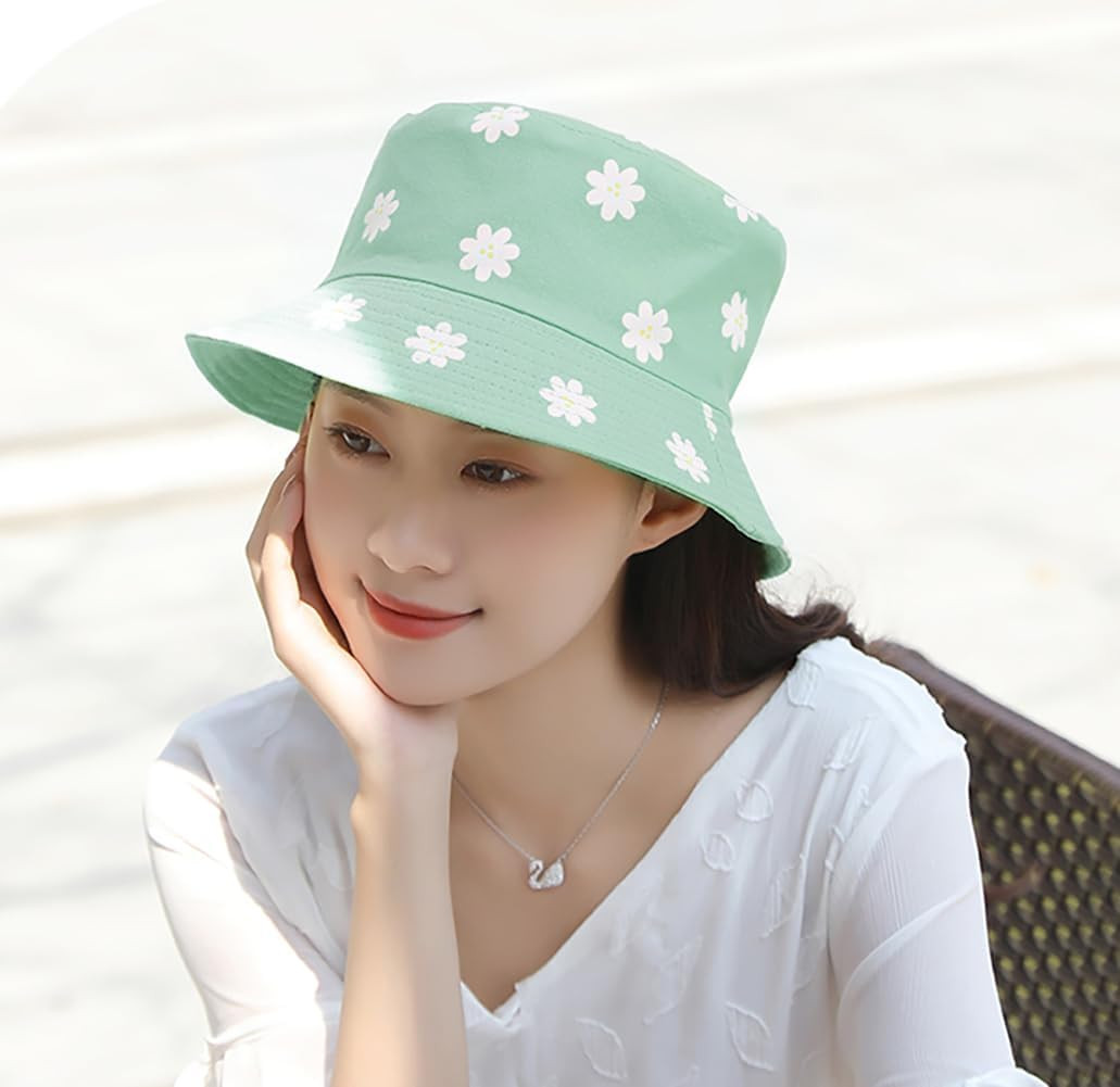 Unisex Bucket Hat Beach Sun Hat Aesthetic Fishing Hat for Men Women Teens, Rever