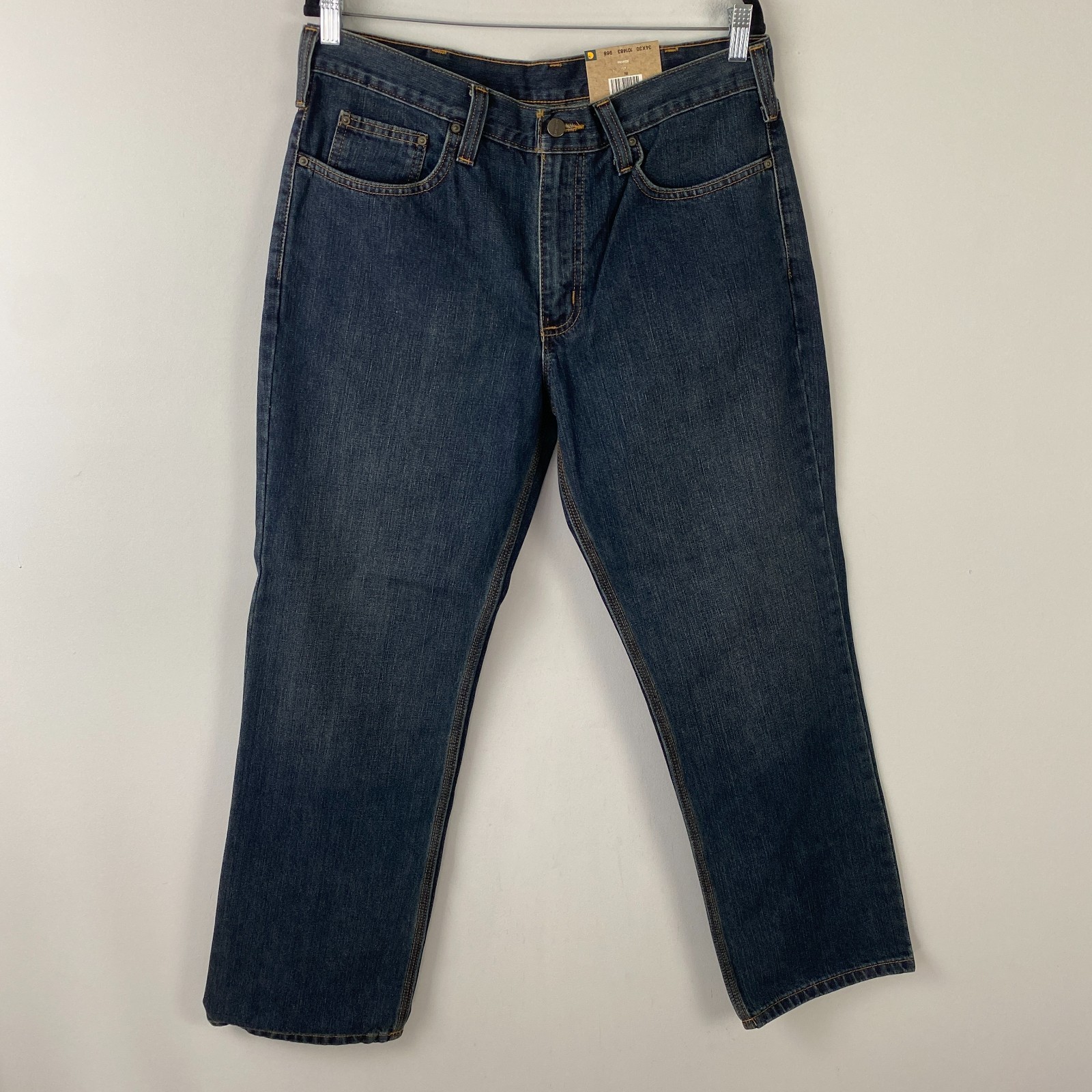 Carhartt Mens 34×30 Relaxed Fit Holter Jeans 101483 Straight Leg