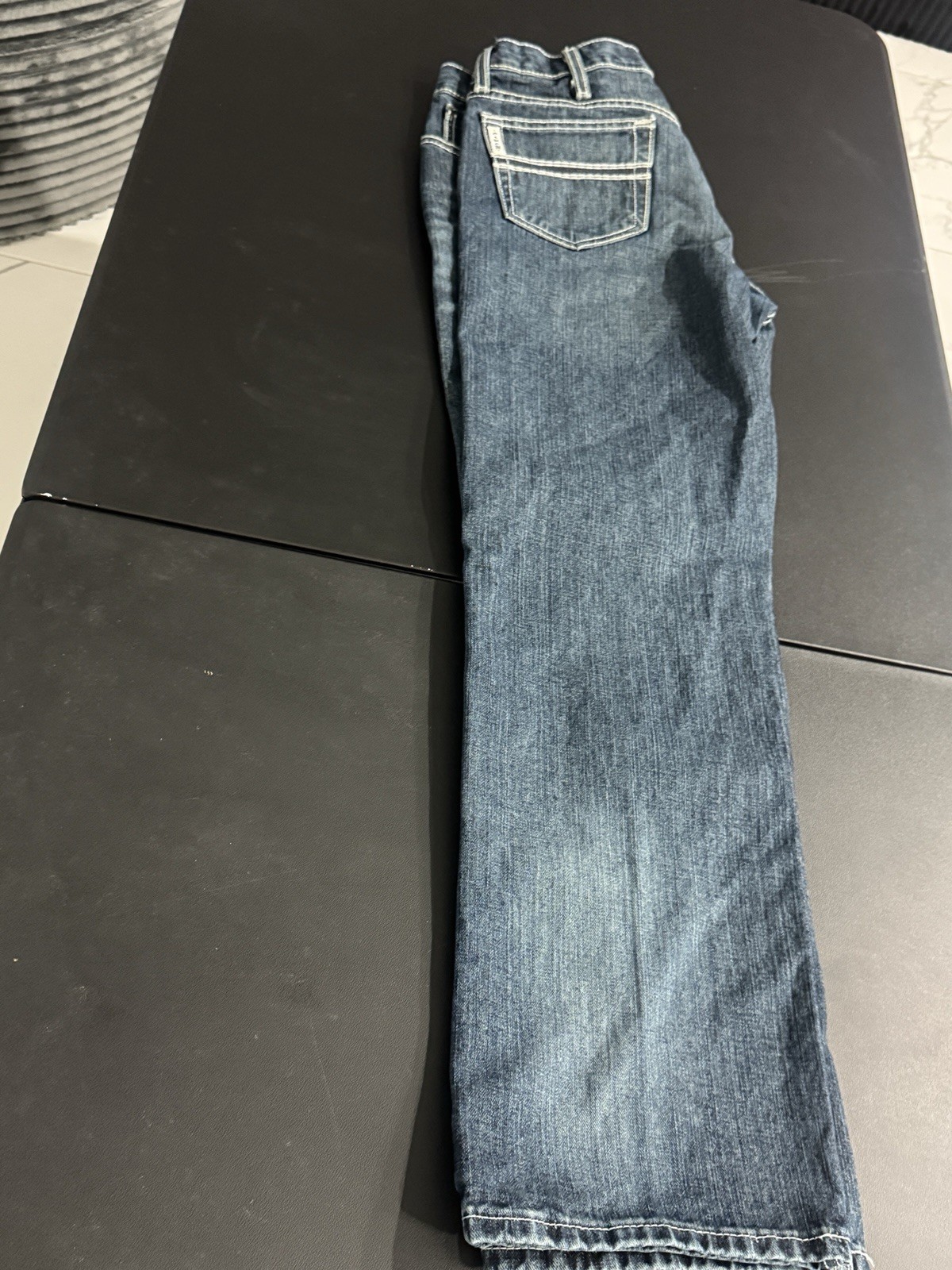 Cinch Men’s Blue Denim Jeans Straight Leg Regular Fit Mid Rise Medium Wash