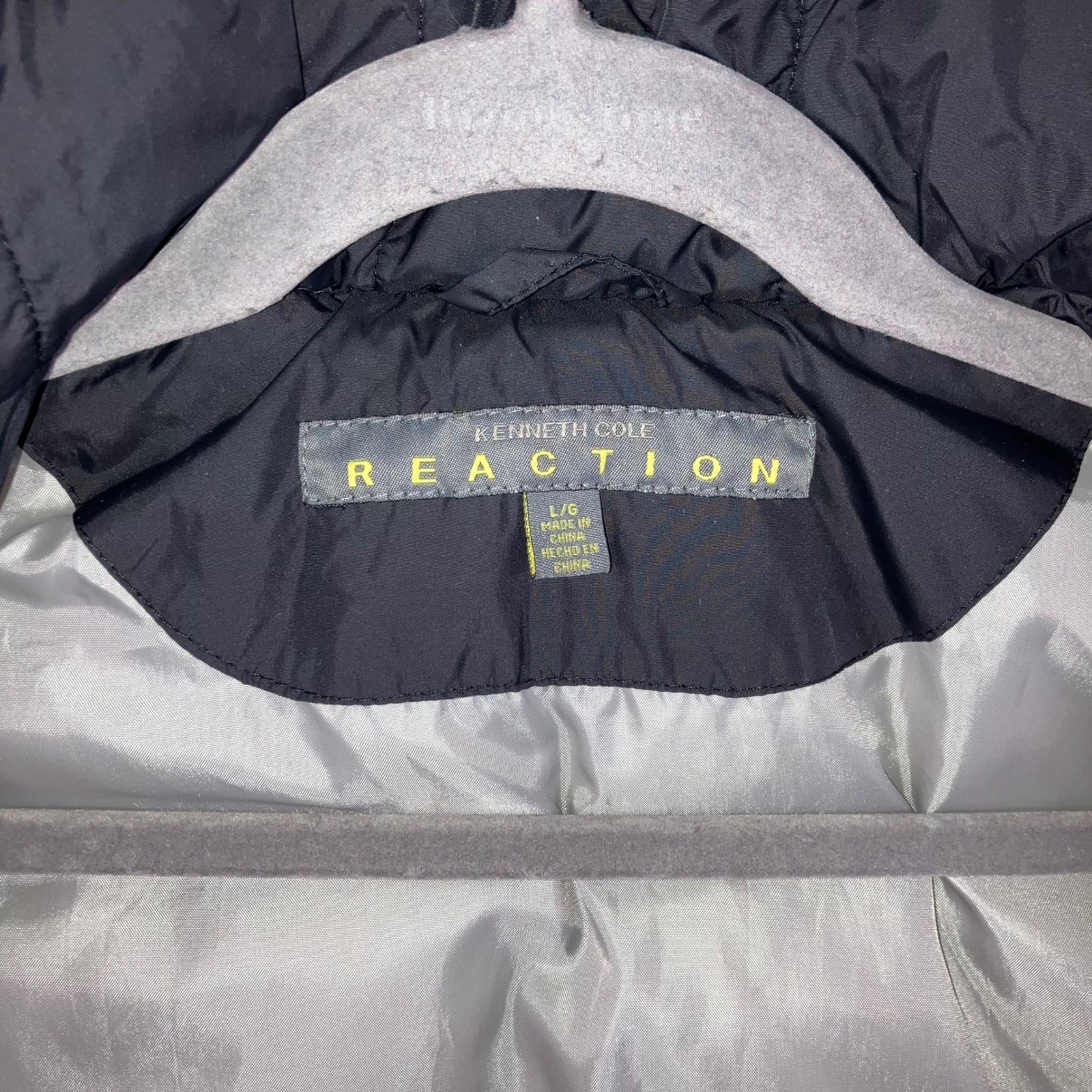 Kenneth Cole Reaction Puffer Vest Women Large Down Feather Quilted Zip Front