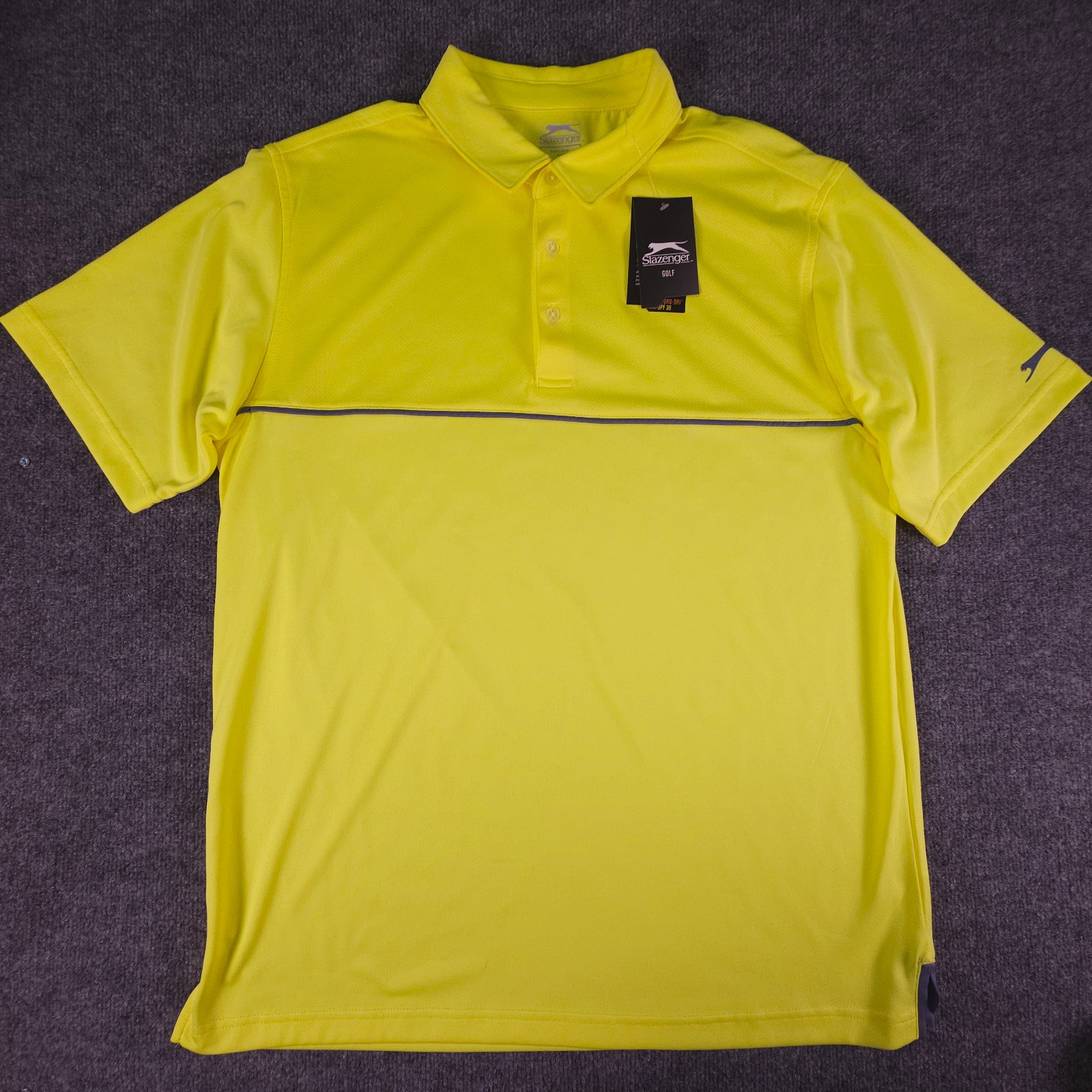 Slazenger Men’s Speed Golf Polo Yellow Tonic Size XL Outdoor Active New NWT