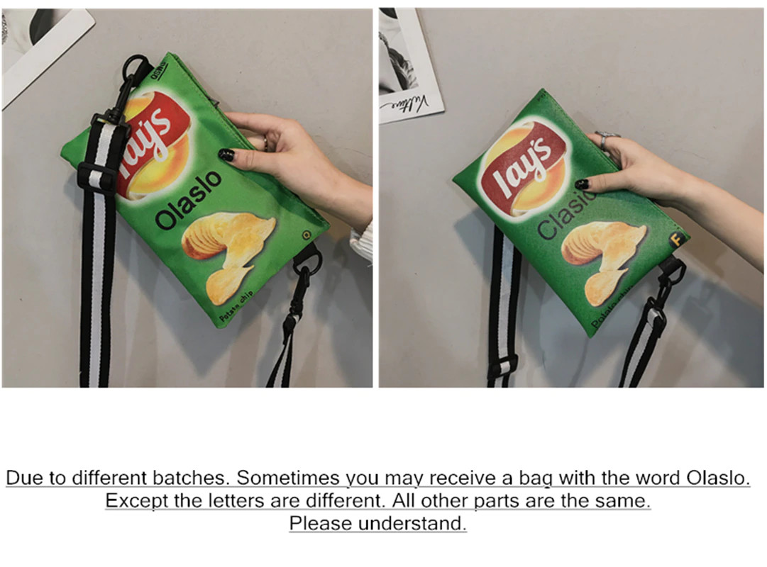 Elevate your style with this delightful Funny Potato Chips Crossbody Handbag! Cr