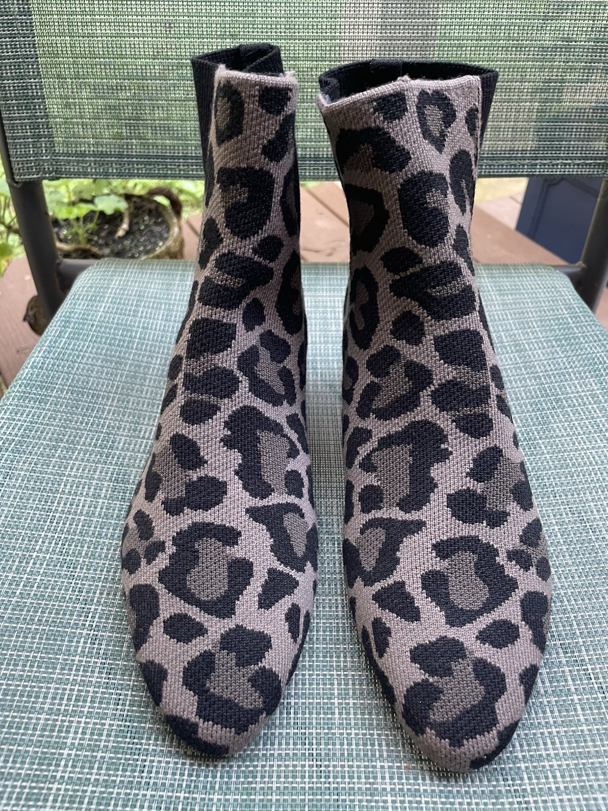 Rothy’s The Classic Boot in Cool Cat Leopard Print With In Love Insoles Size 9