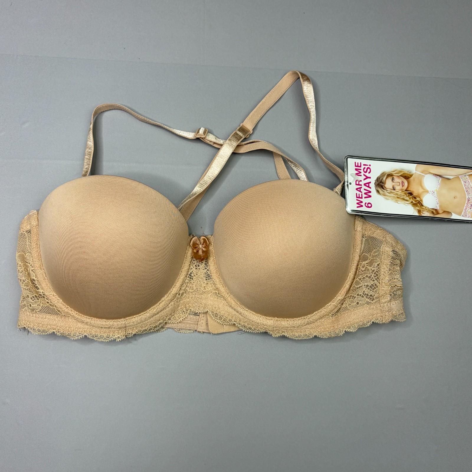 New Smart & Sexy Push Up Bra 34B Multiway Straps Underwire Padded