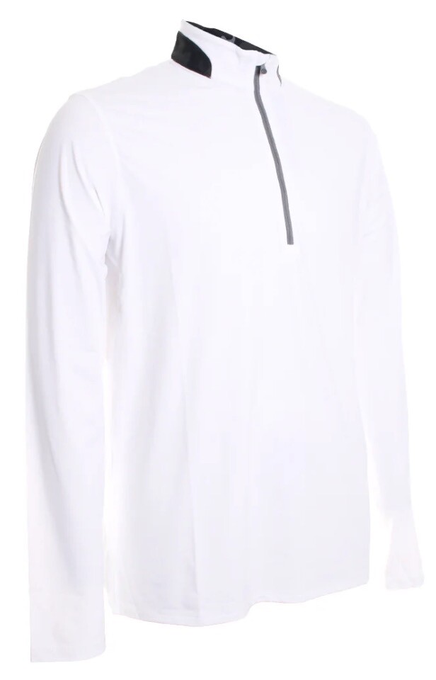 Greyson Men’s Guild Sport Golf Performance 1/4 Zip Pullover White