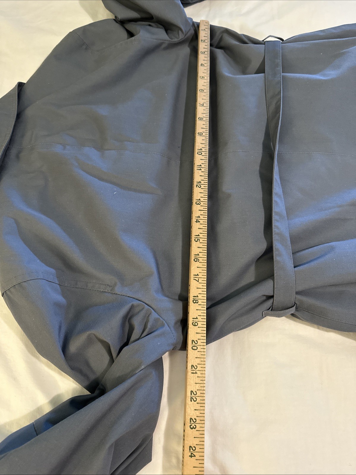 Vintage London Fog MainCoat Grey Blue Womens 6 Reg USA Full Length Lined Belted