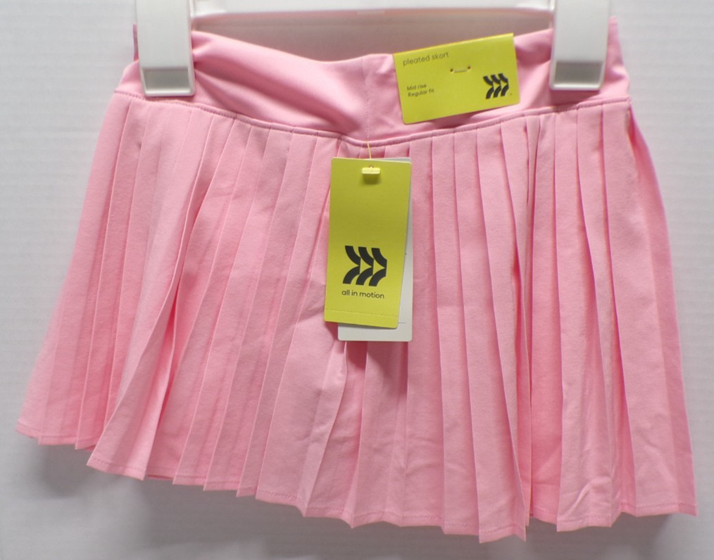 All in Motion Girls Pleated Skort Mid Rise Regular Fit Pink S (6/7)