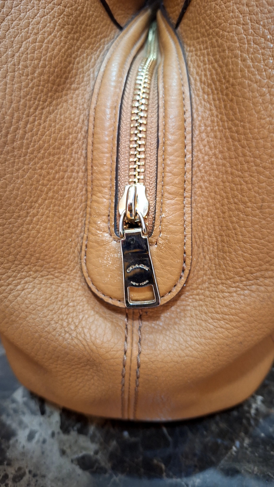 Coach F28997 British Tan Lexy Triple Compartment Shoulder Bag
