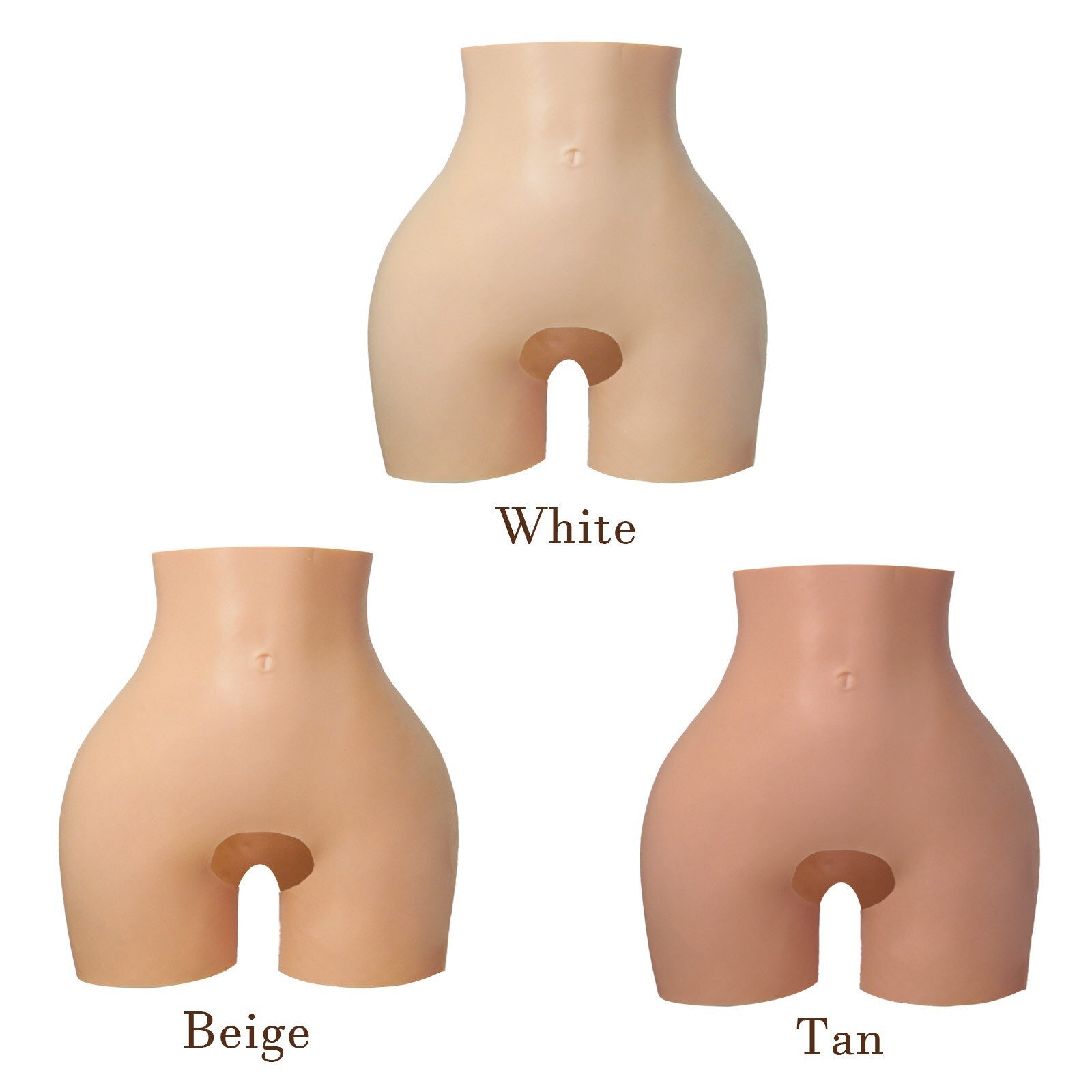 Crossdresser Realistic Silicone Panty Plump Hip Open-Crotch Pants Butt Shapewear