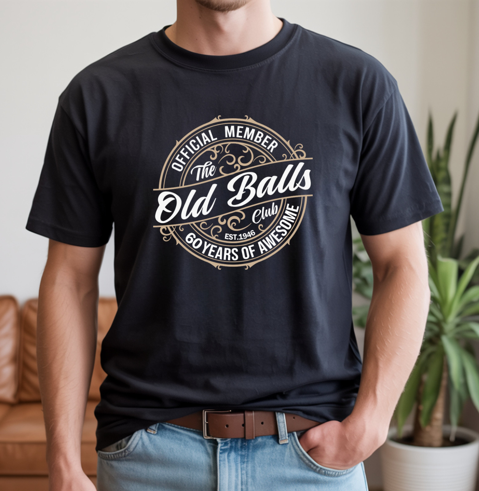 Funny 60th Birthday Shirt Old Balls Club 60 Years of Awesome Gift for Men Dad