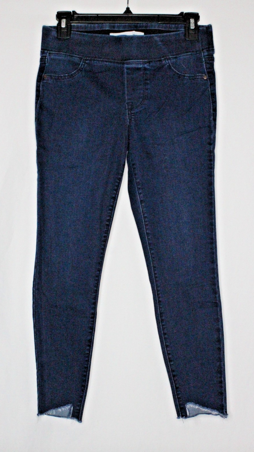 Old Navy Blue Dark Wash Raw Hem Rockstar Jeggings Women size 2 Petite