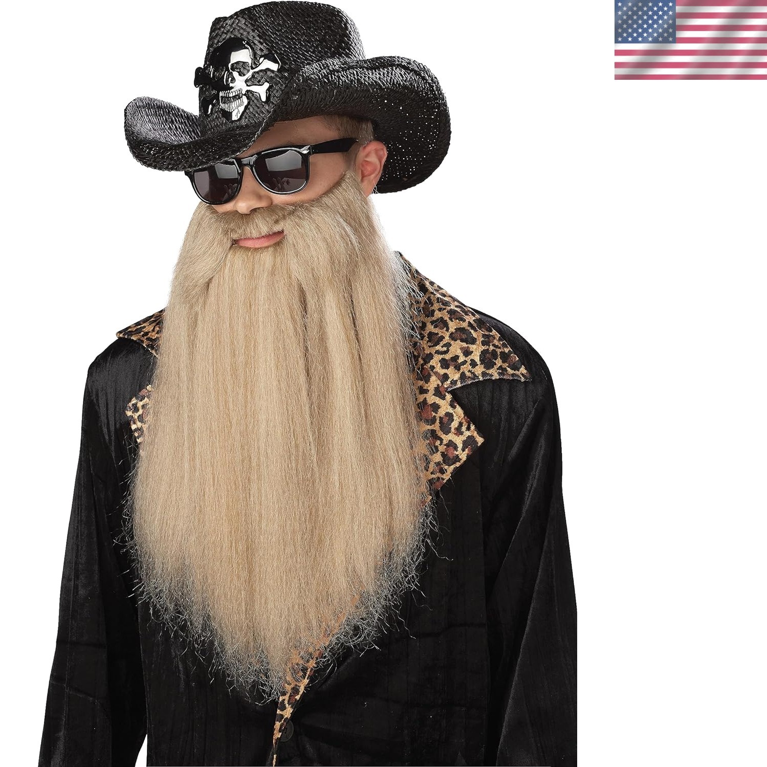 Men’s Stylish Beard Costume – Standard Brown 12×5 Inch Easy Care Synthetic Fiber