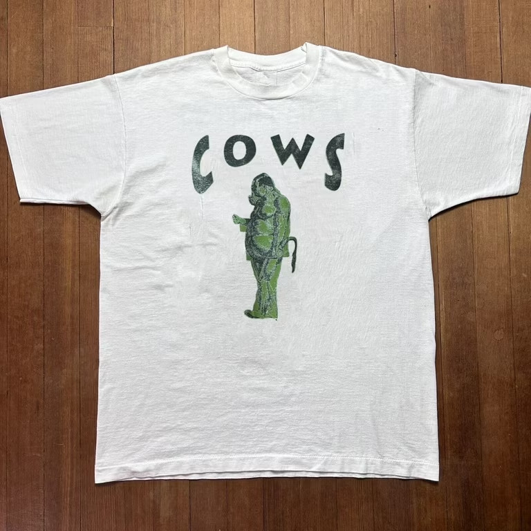 Vtg Cows Band Heavy Cotton For Men White All Size Shirt SE039